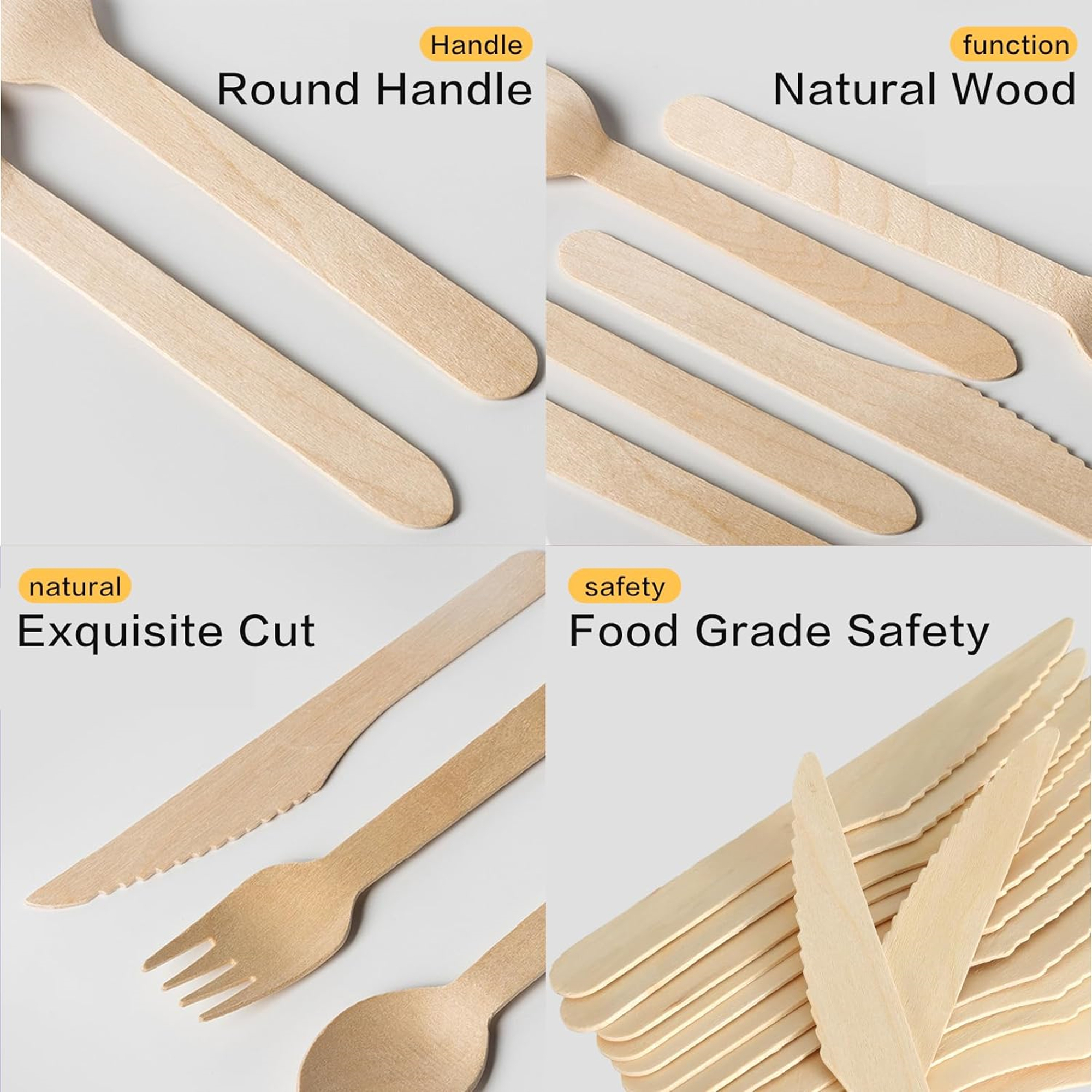Disposable Wooden Forks -Pack Of 100 5
