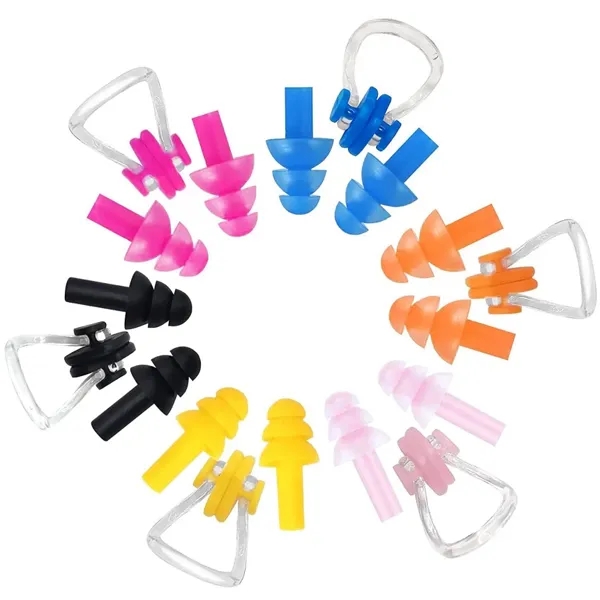 Swimming Ear Plugs And Nose Clip Set 8