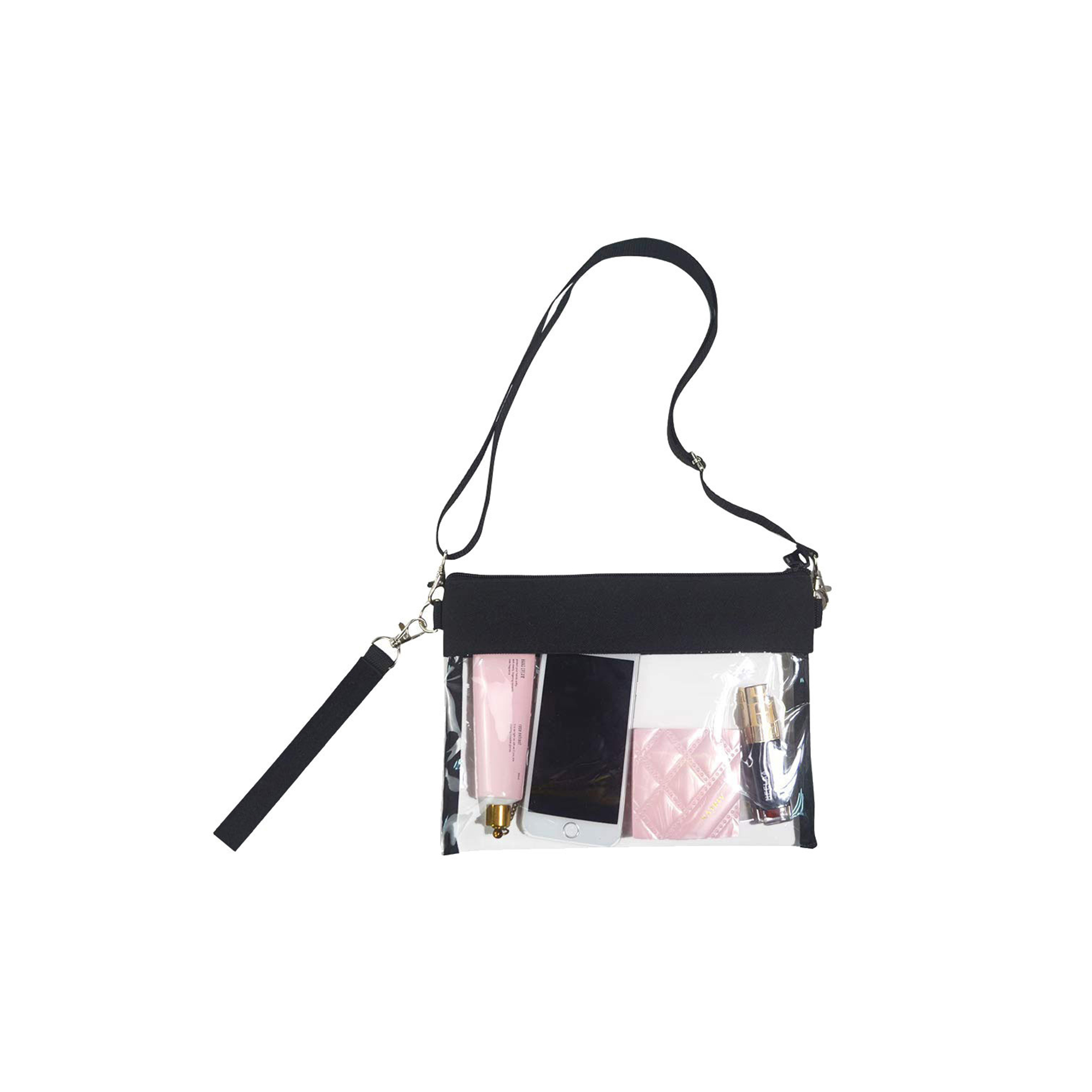 Clear PVC Stadium Shoulder Bag 9.9" x 7.9" x 0.4" 4
