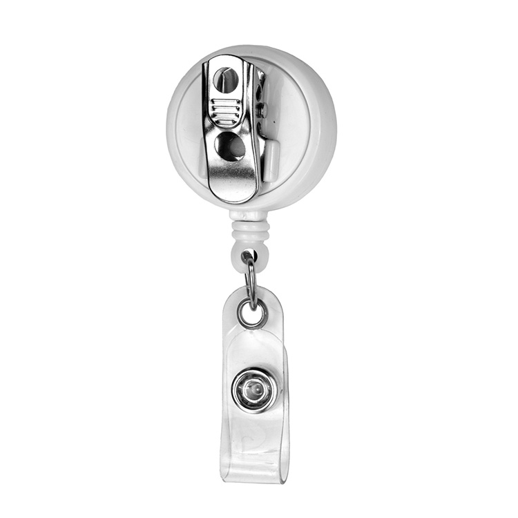 "Bellefontaine VL" 30" Cord Round Retractable Badge Reel and Badge Holder with Rotating Alligator Cl 19
