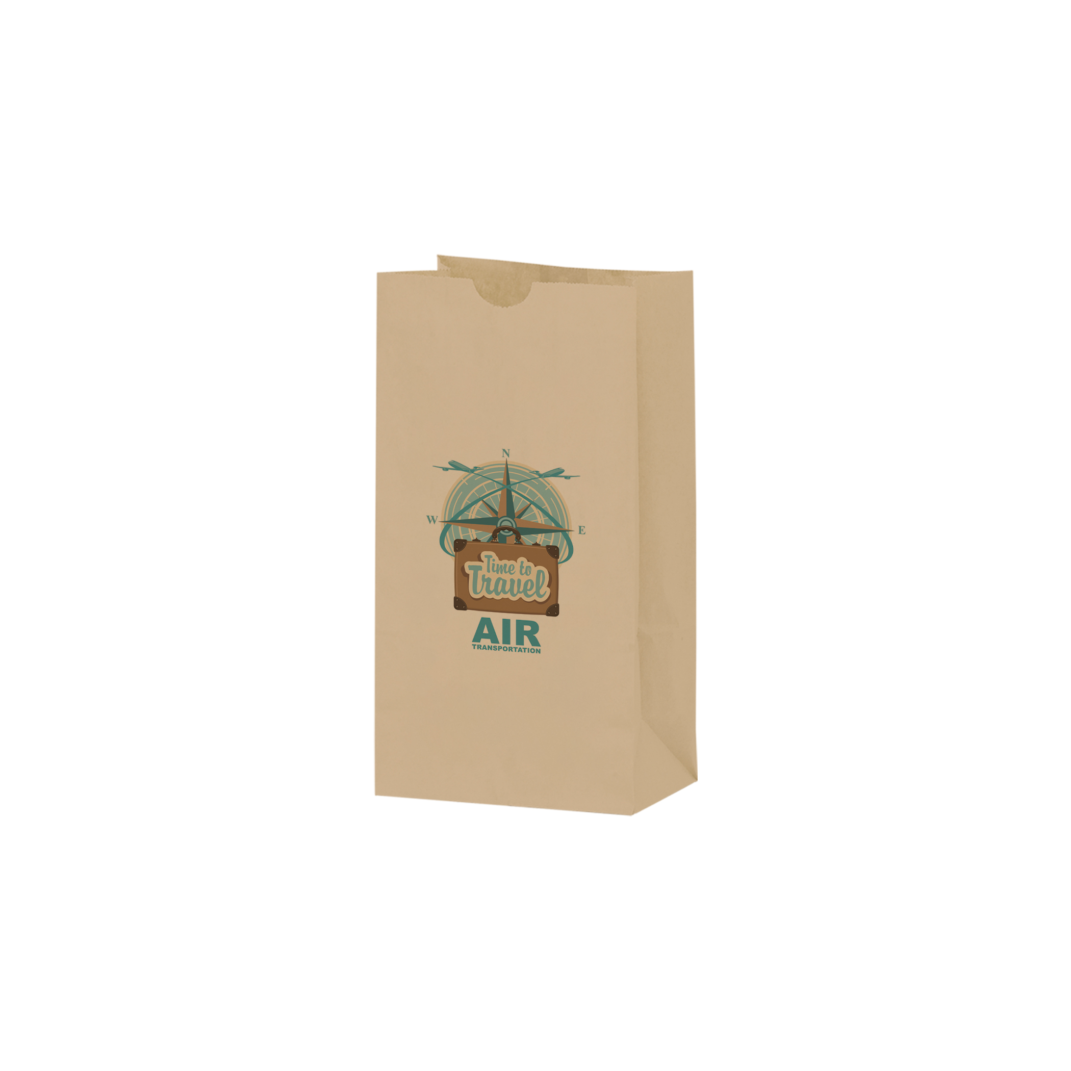 Grocery Bag - Natural Kraft 10# SOS 1