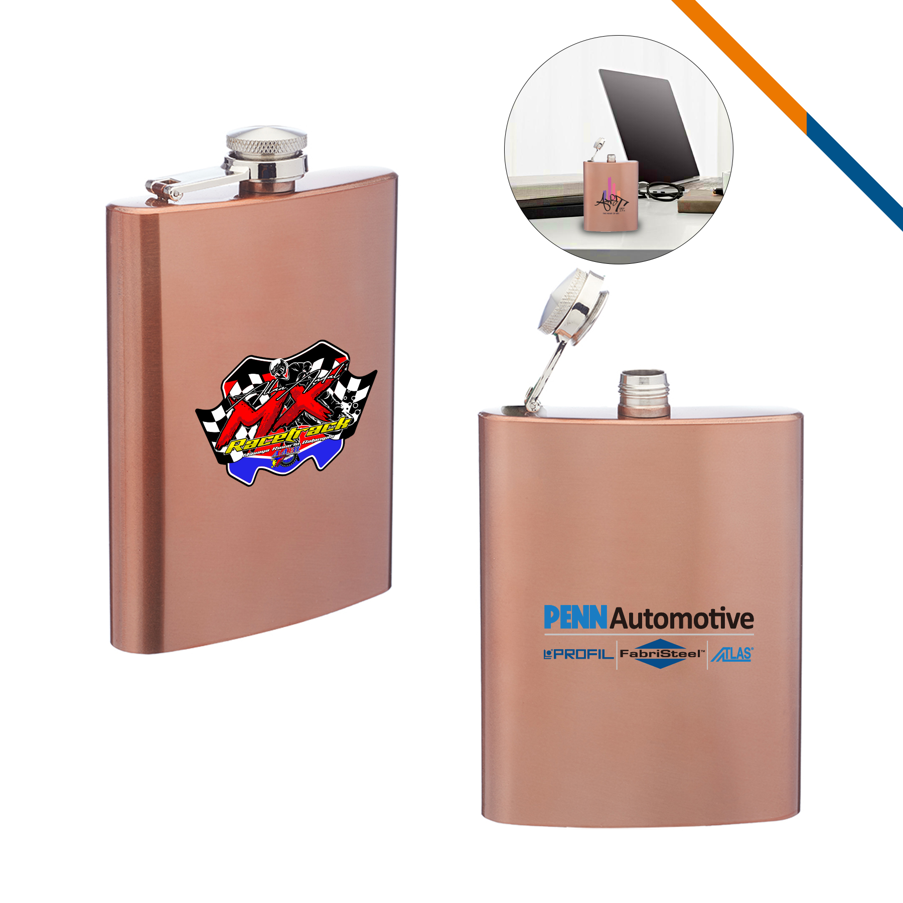 Igor Stainless Steel Hip Flask - 8 OZ. 2