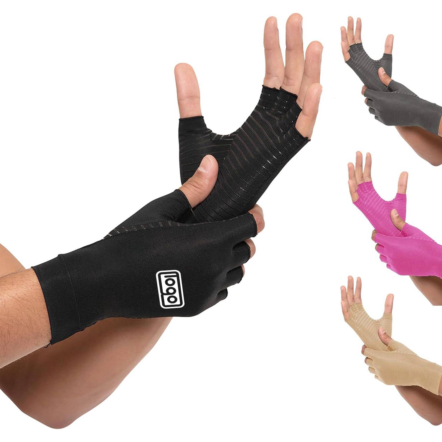 Fingerless Anti Slip Compression Gloves 2