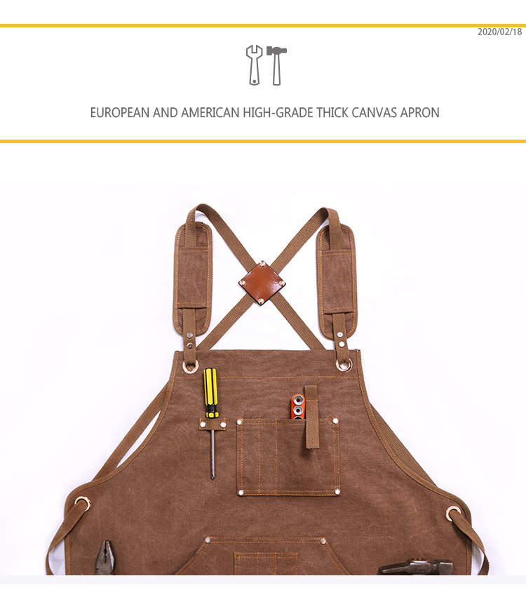 Chef Customized Sleeveless Adjustable Unisex Strap Aprons/ Large Pockets 3