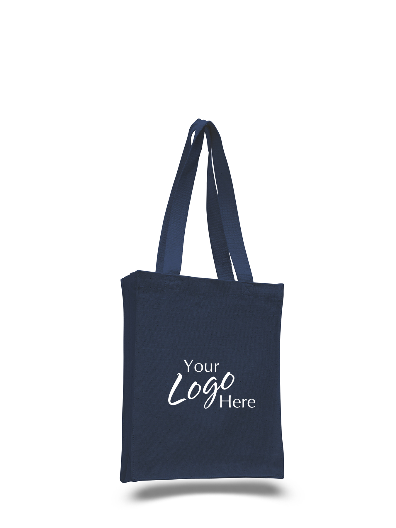 Canvas Book Bag 10" W x 12" H with 3" Gusset, custom tote bag with logo imprint 15