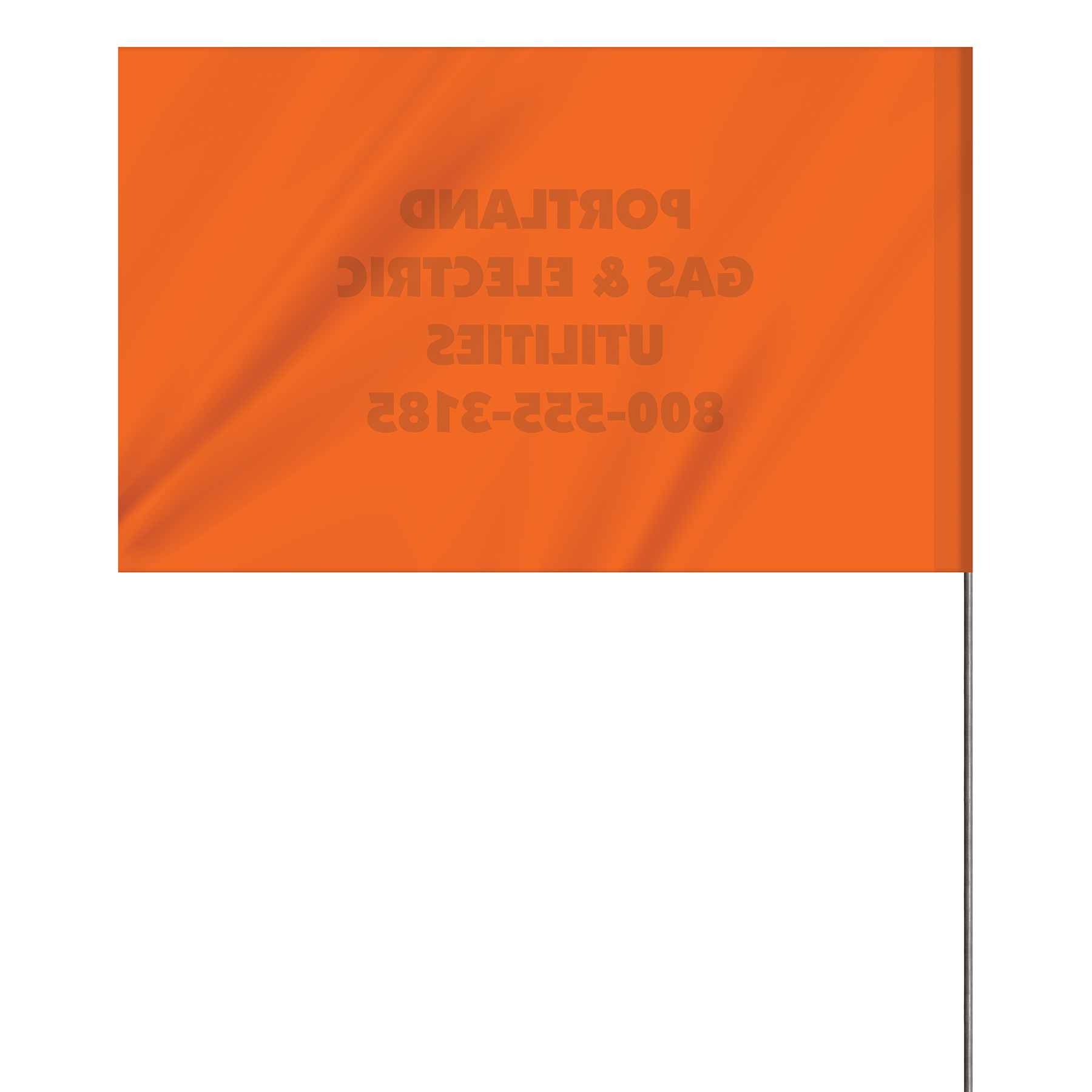 1-Color 5" x 8" Custom Vinyl Marking Flag with 30" Wire 22