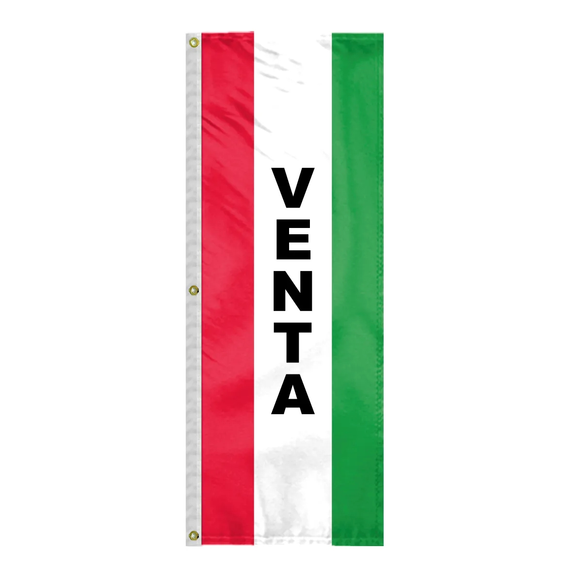 8' x 28" (3) Sewn Stripes Vertical Message Flag 2