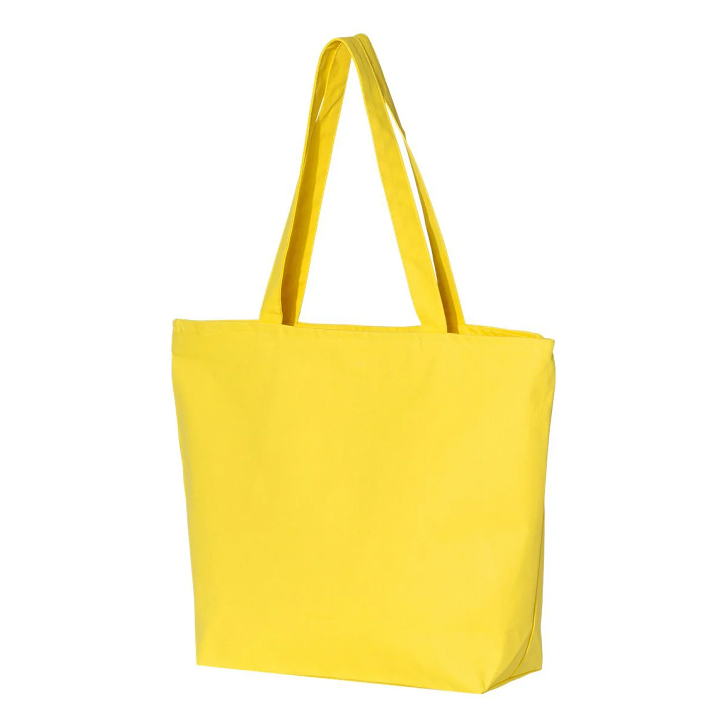 Wide Canvas Zippered Tote Bag 3