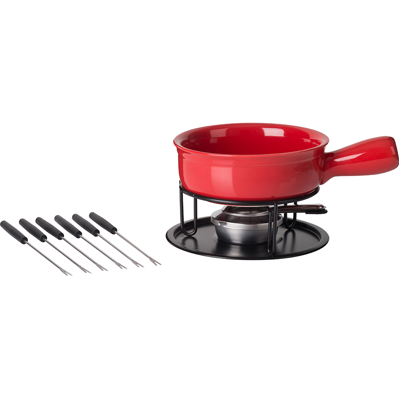 Cardinal Cheese Fondu Set from Trudeau in ceramic and metal 3
