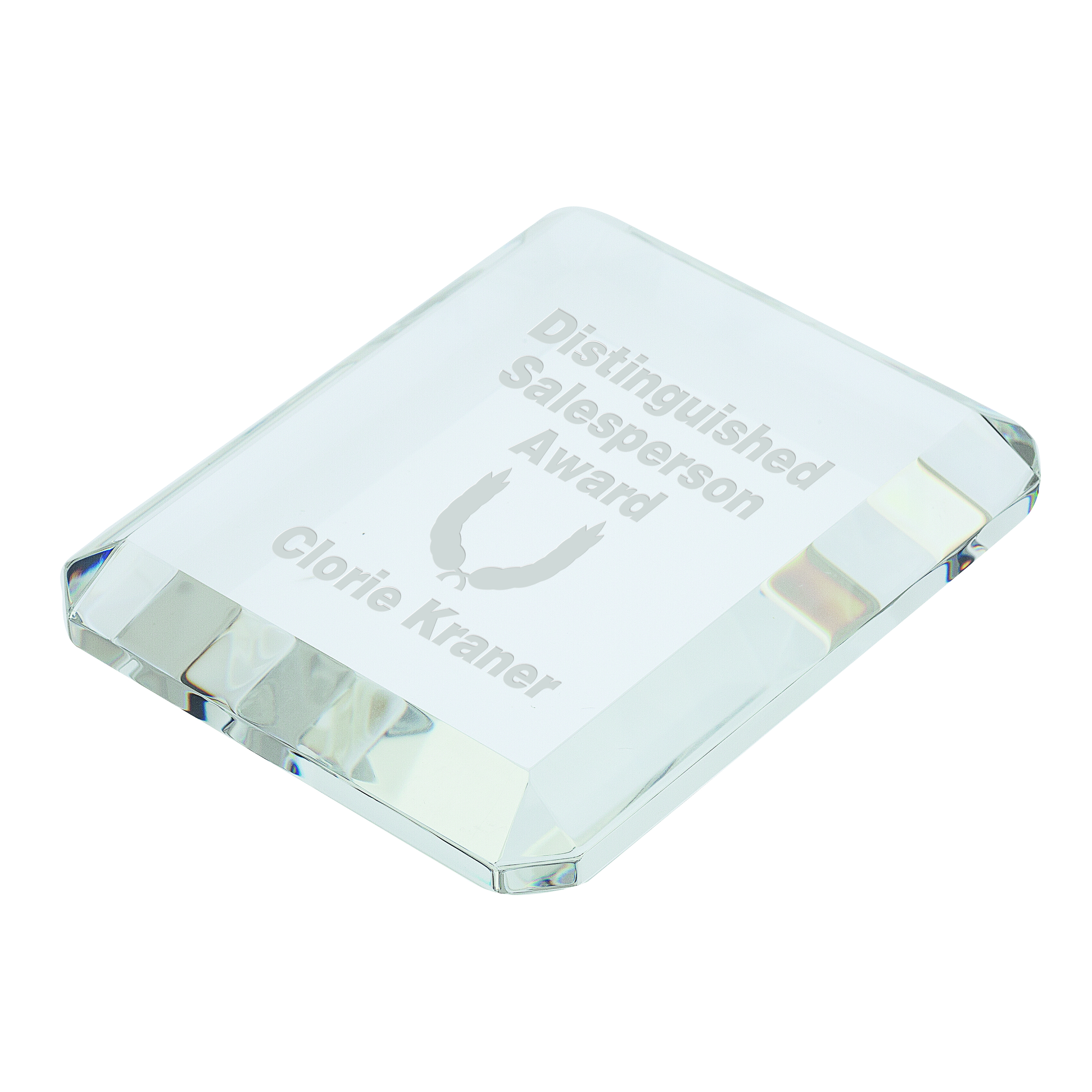 Prato Rectangle Crystal Paperweight 3