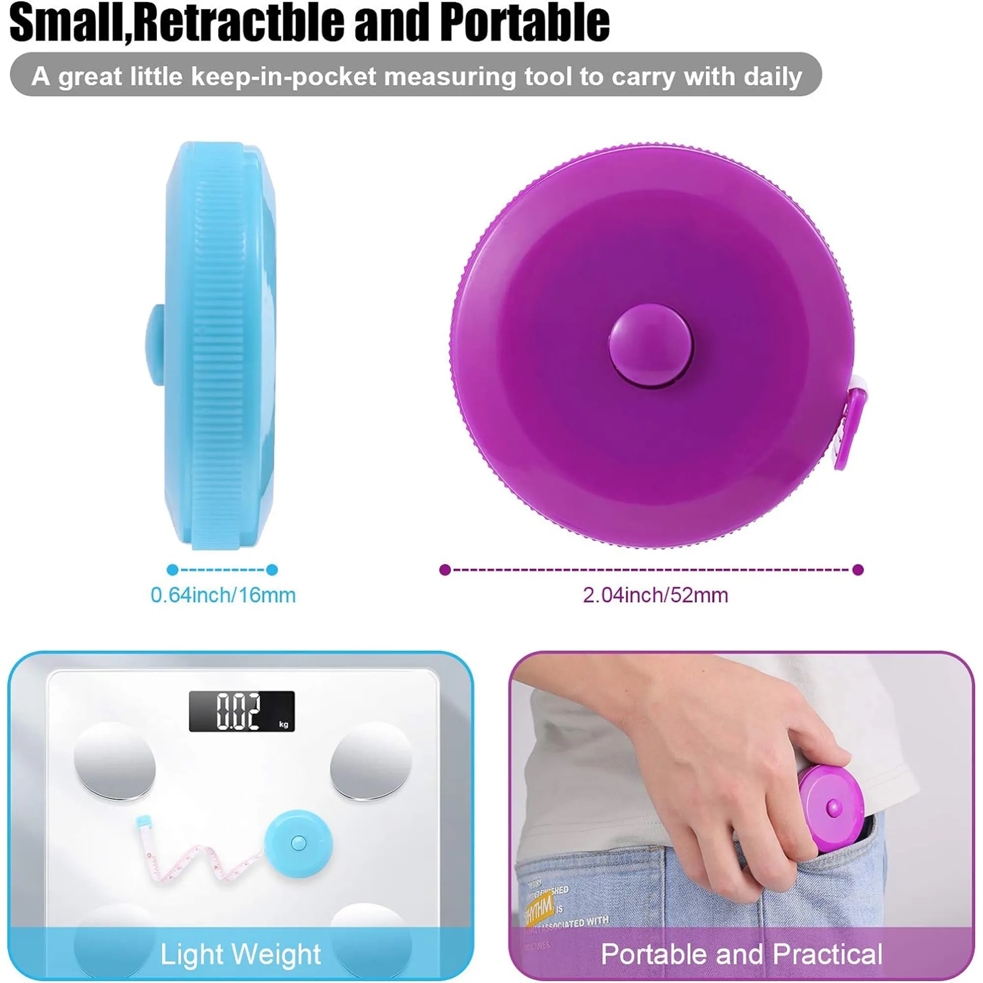 5ft Soft Retractable Measuring Tape MOQ 50 1