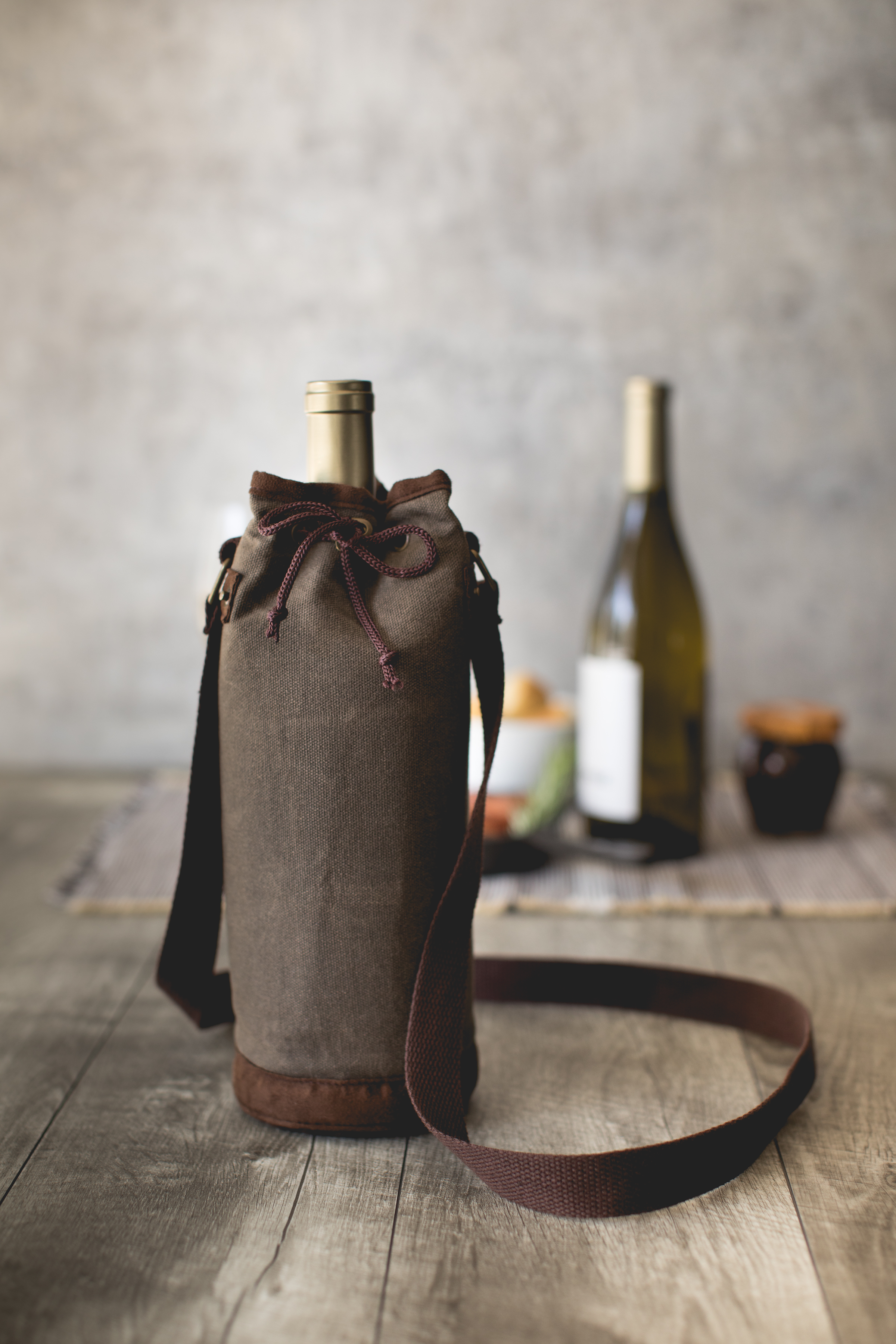 Waxed Canvas Wine Tote 3