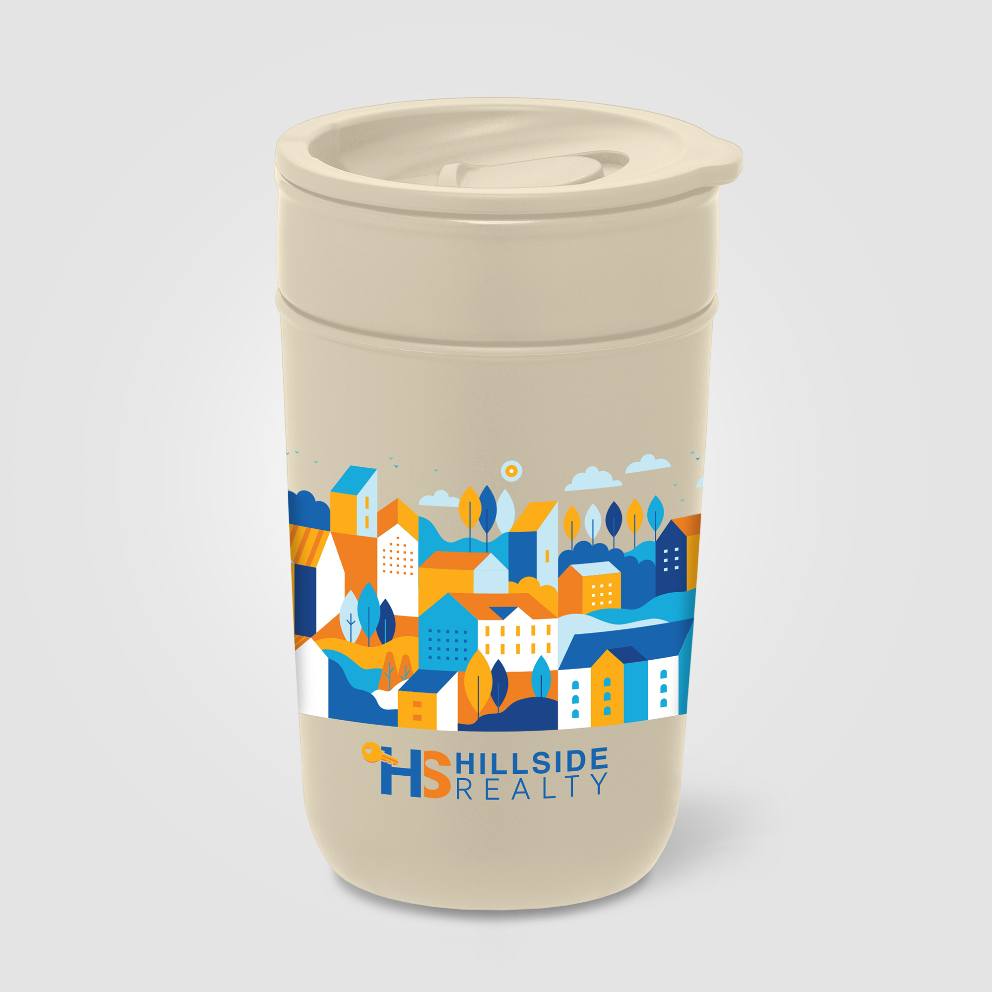 Danube - 12 oz. Ceramic Tumbler with Recycled Plastic Exterior & Lid 6