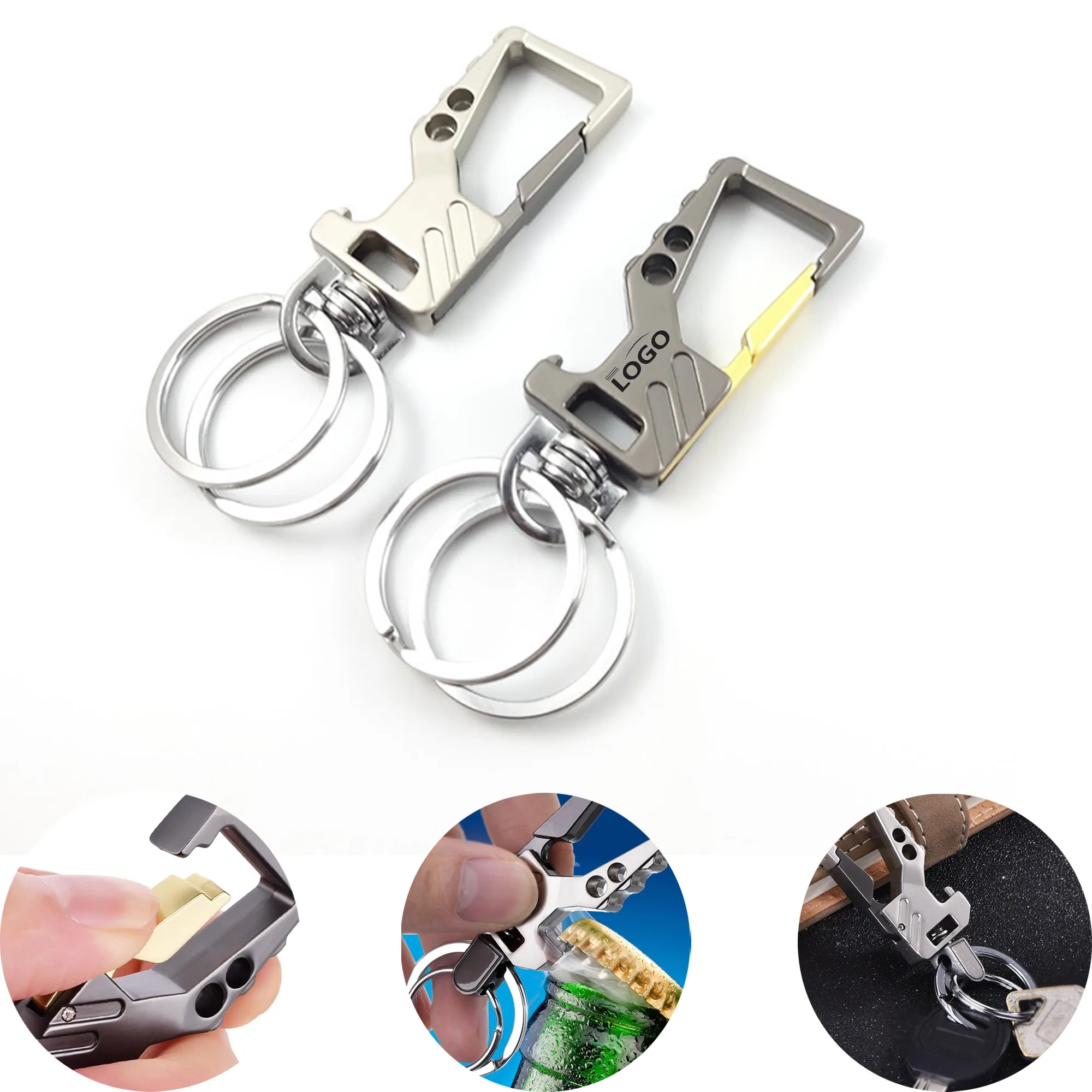 MOQ20 Zinc Alloy Car Keychain With Bottle Opener