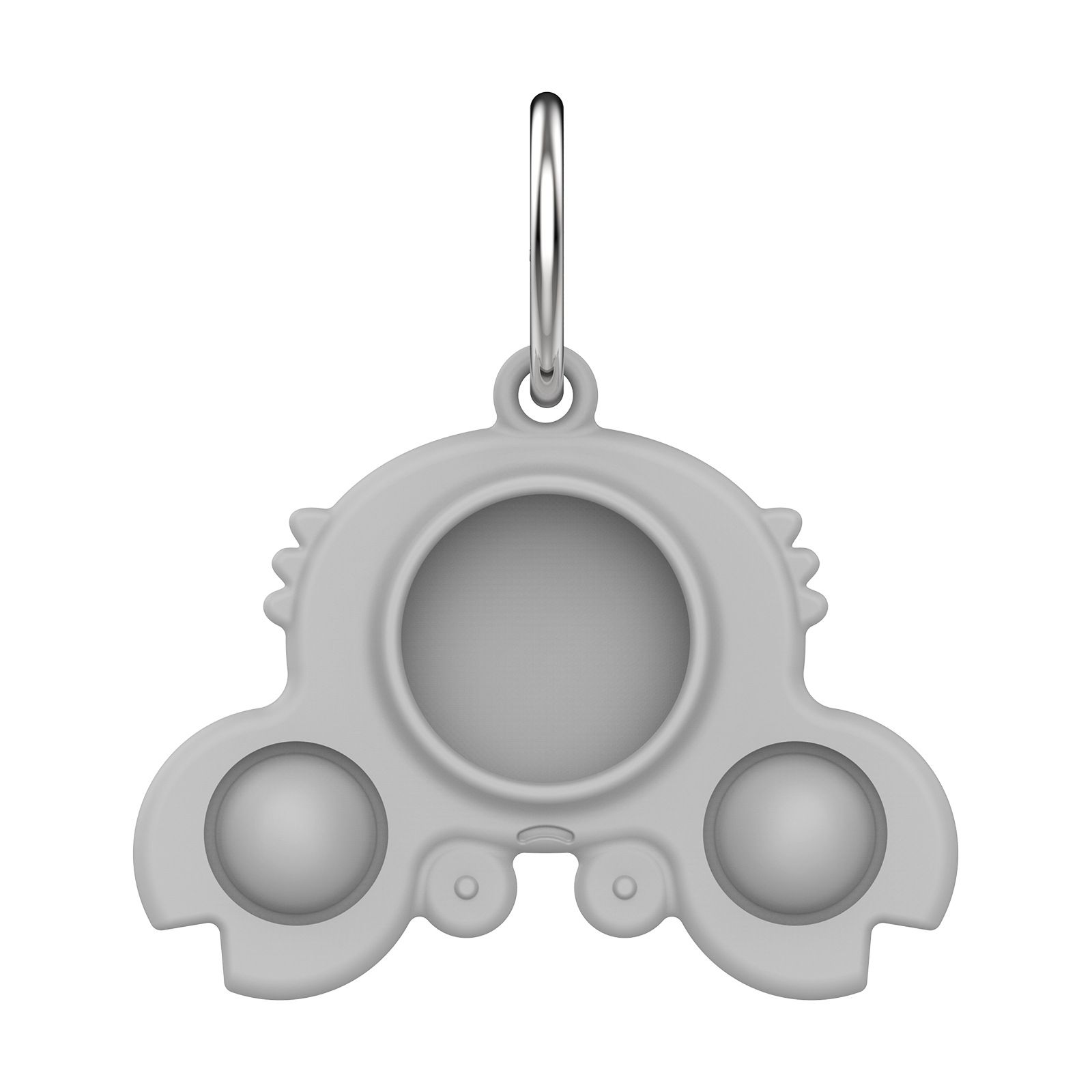 Funny Silicone Fidget Bubble Sensory w/ Key Ring for Airtag Protective 3