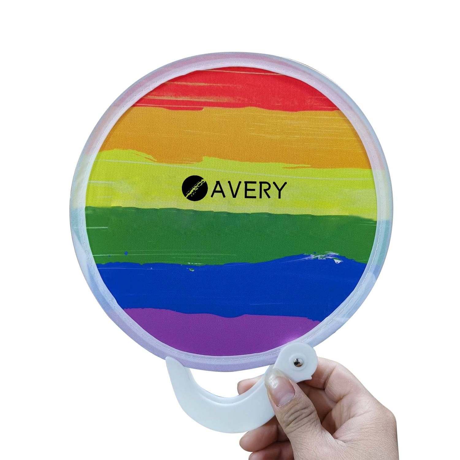 Rainbow Collapsible Flyer Fans 1