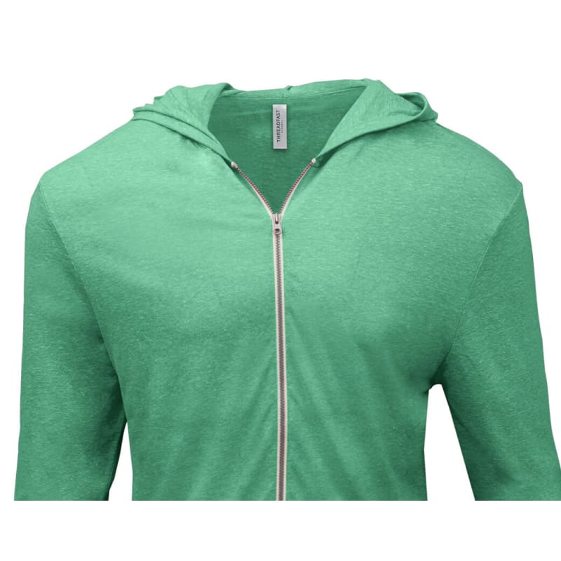 Threadfast Apparel Unisex Triblend Full-Zip Light Hoodie 5