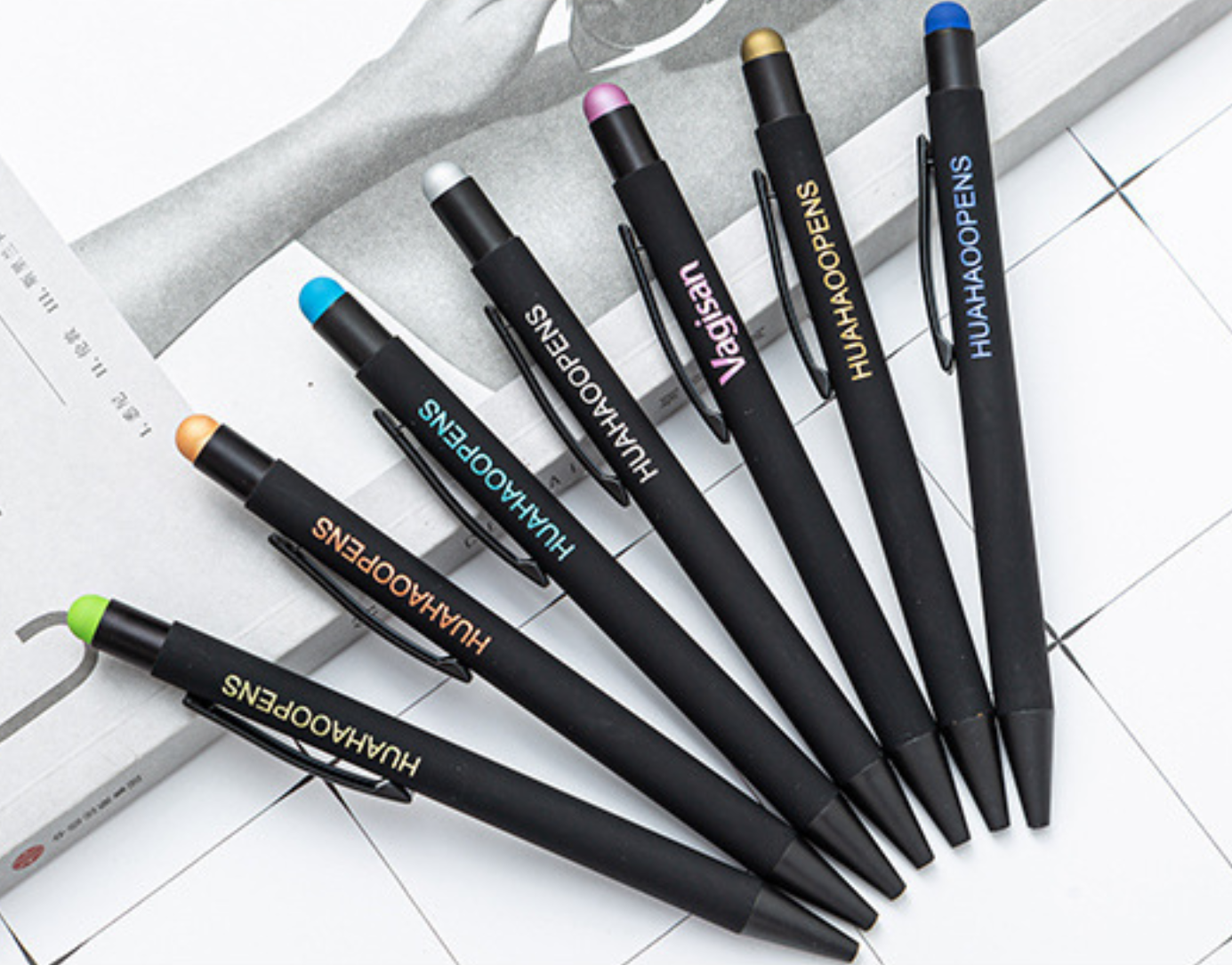 Metal Soft-touch Sytlus Click Ballpoint Pens 1