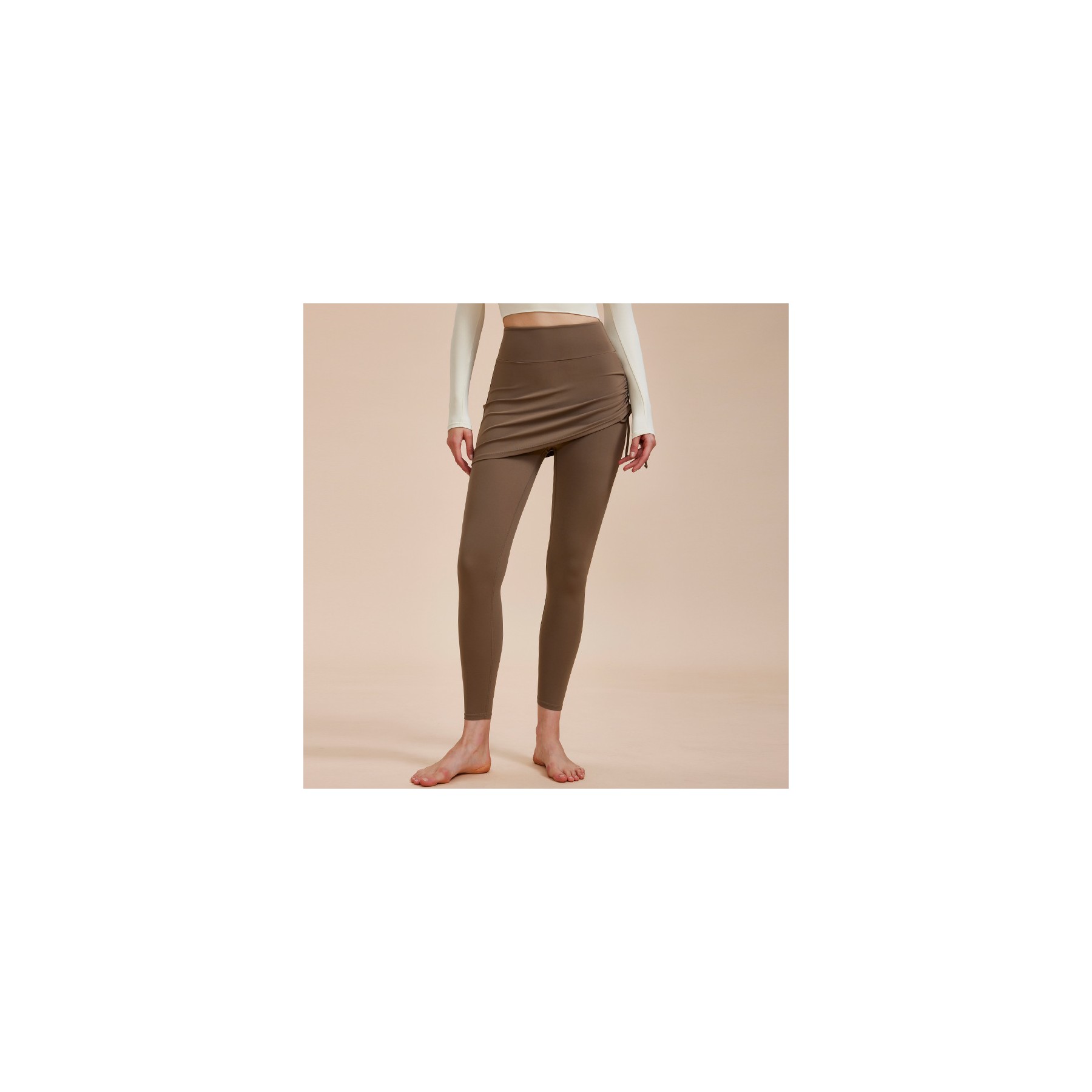 Drawstring High-waisted Leggings 2