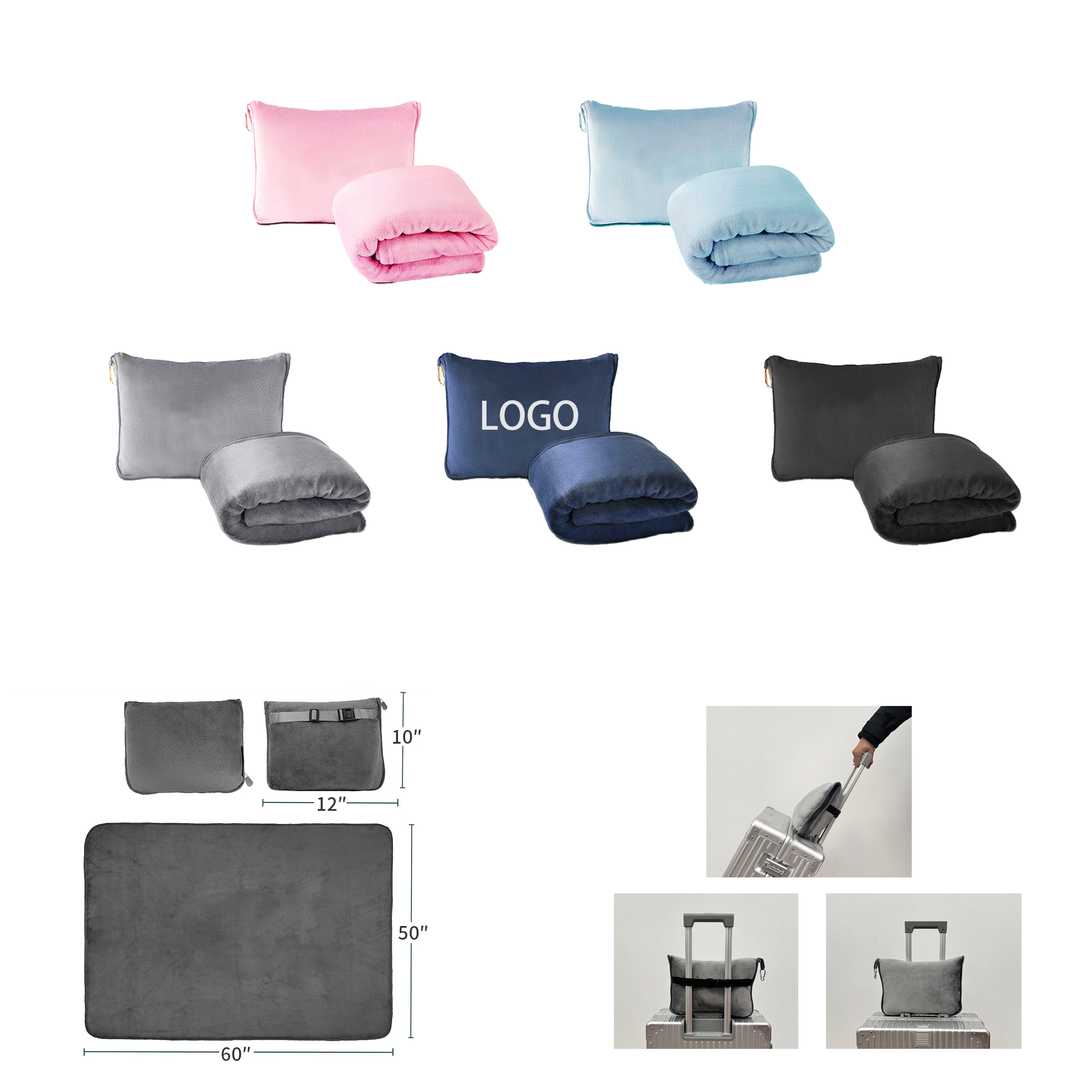 Foldable 2-in-1 Travel Blanket 2
