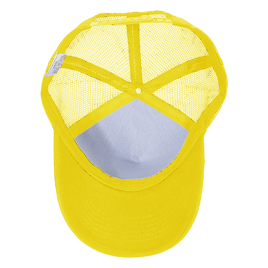 Stock Solid Color Cotton 5-Panel Trucker Cap 37