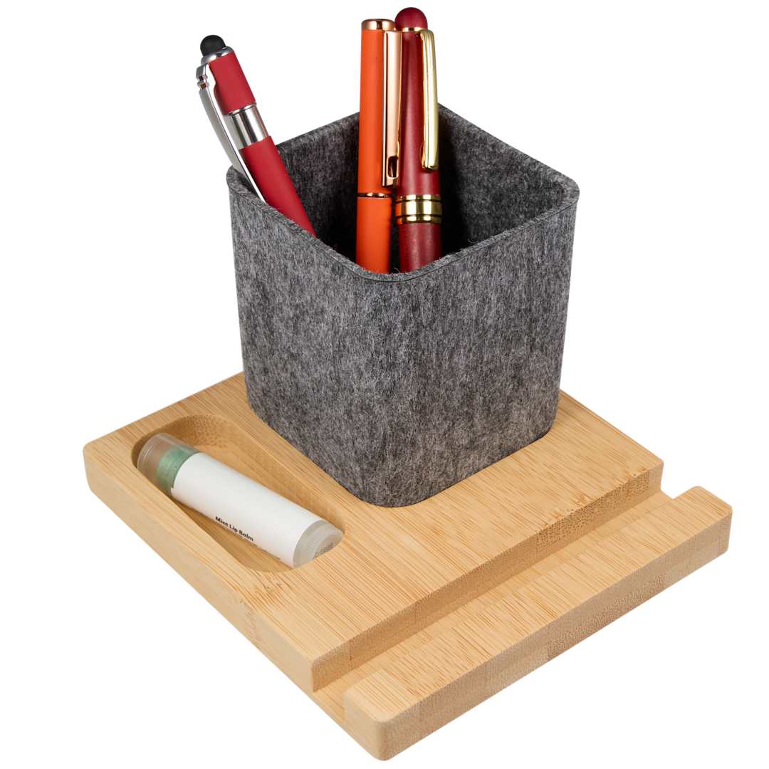 Recycled Felt & Bamboo Pen Holder 33
