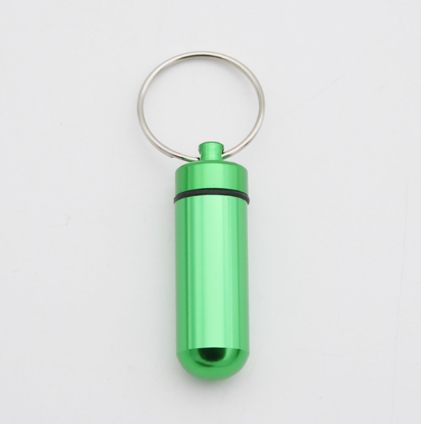 Aluminum Alloy Pill Storage Keychain 1