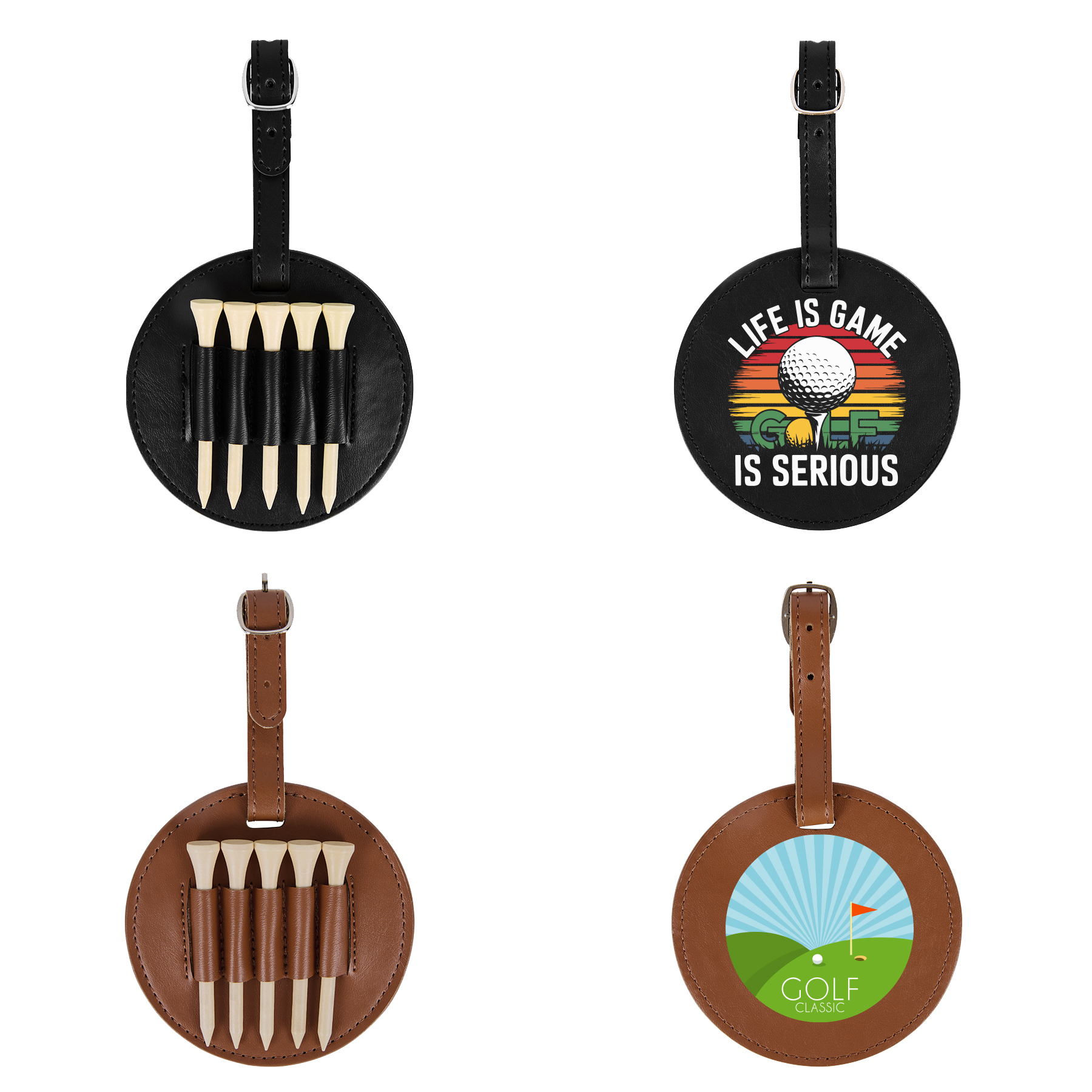PU Leather Golf Tee Holder 9