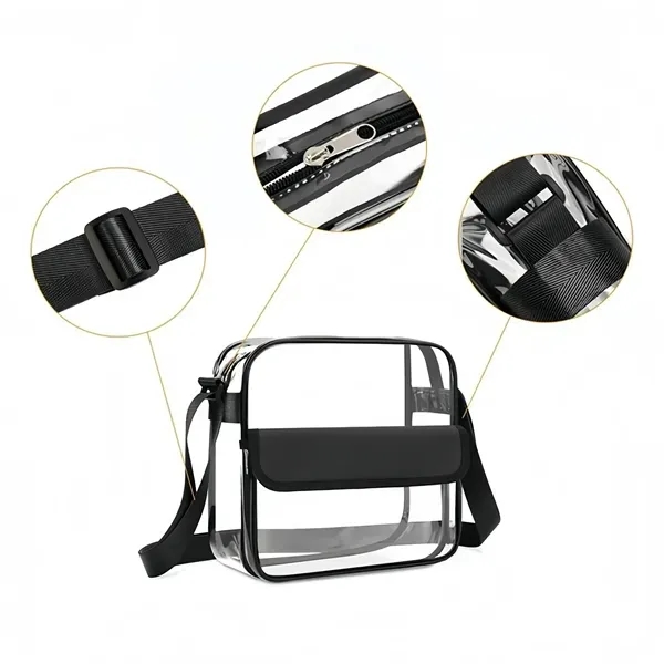 Clear PVC Crossbody Bag with Large and Adjustable Strap 6
