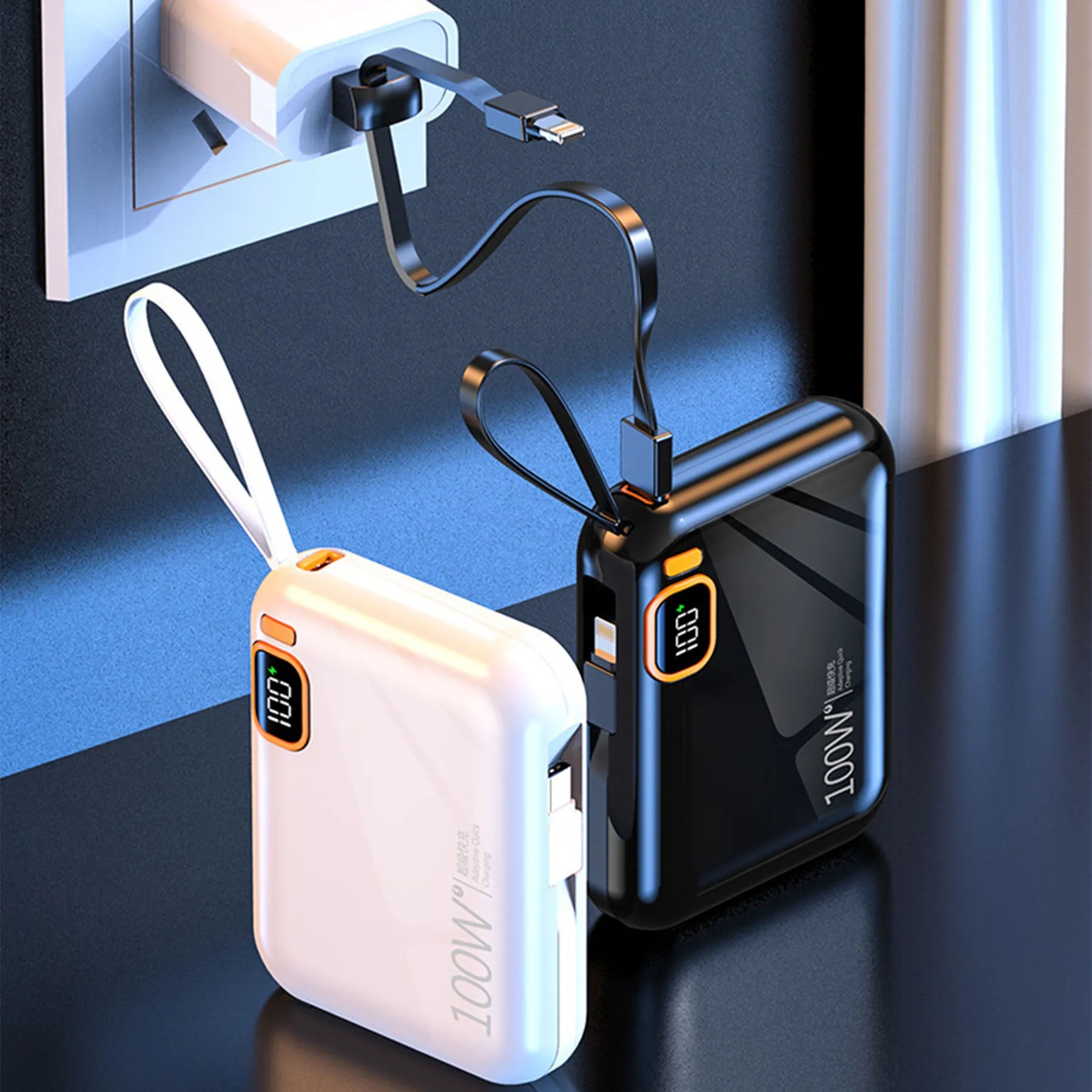 Portable Power Bank 10K MAH Lightning & Type-C 5
