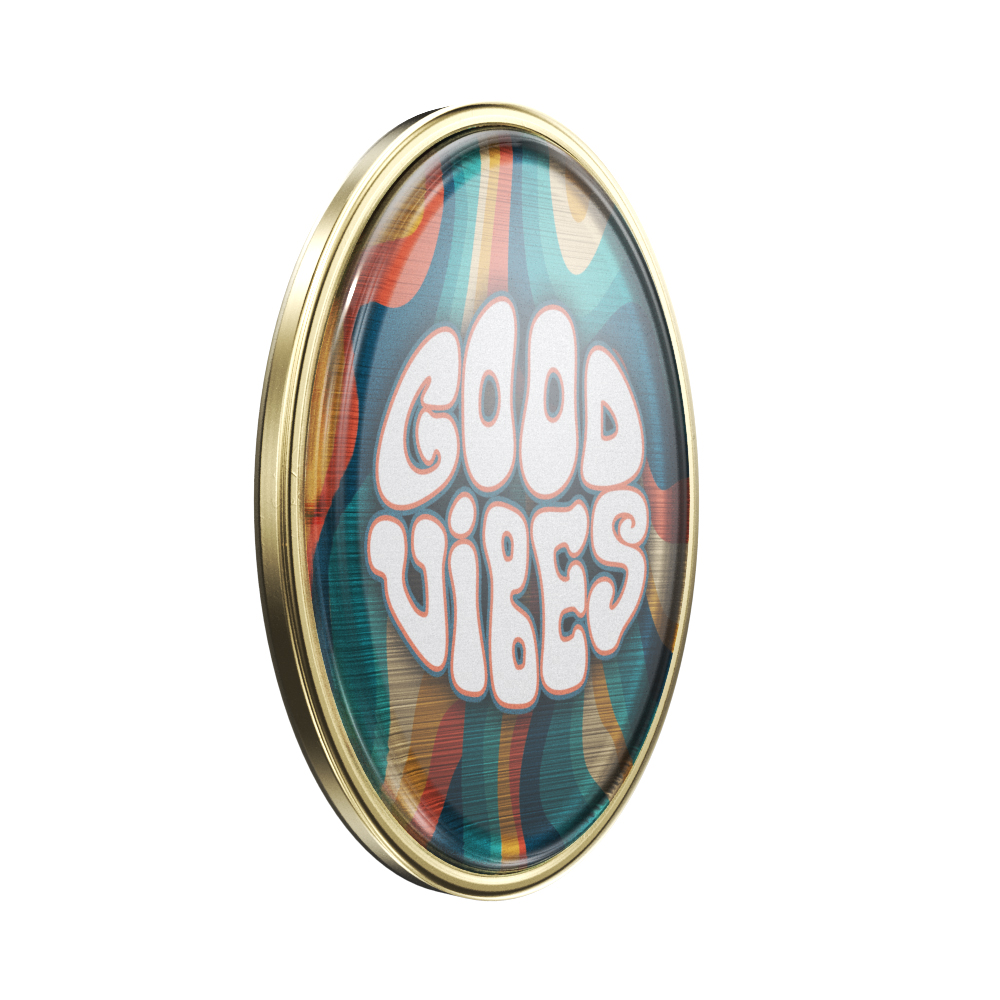 Express Vibraprint 1" x 5/8" Oval Lapel Pin 3