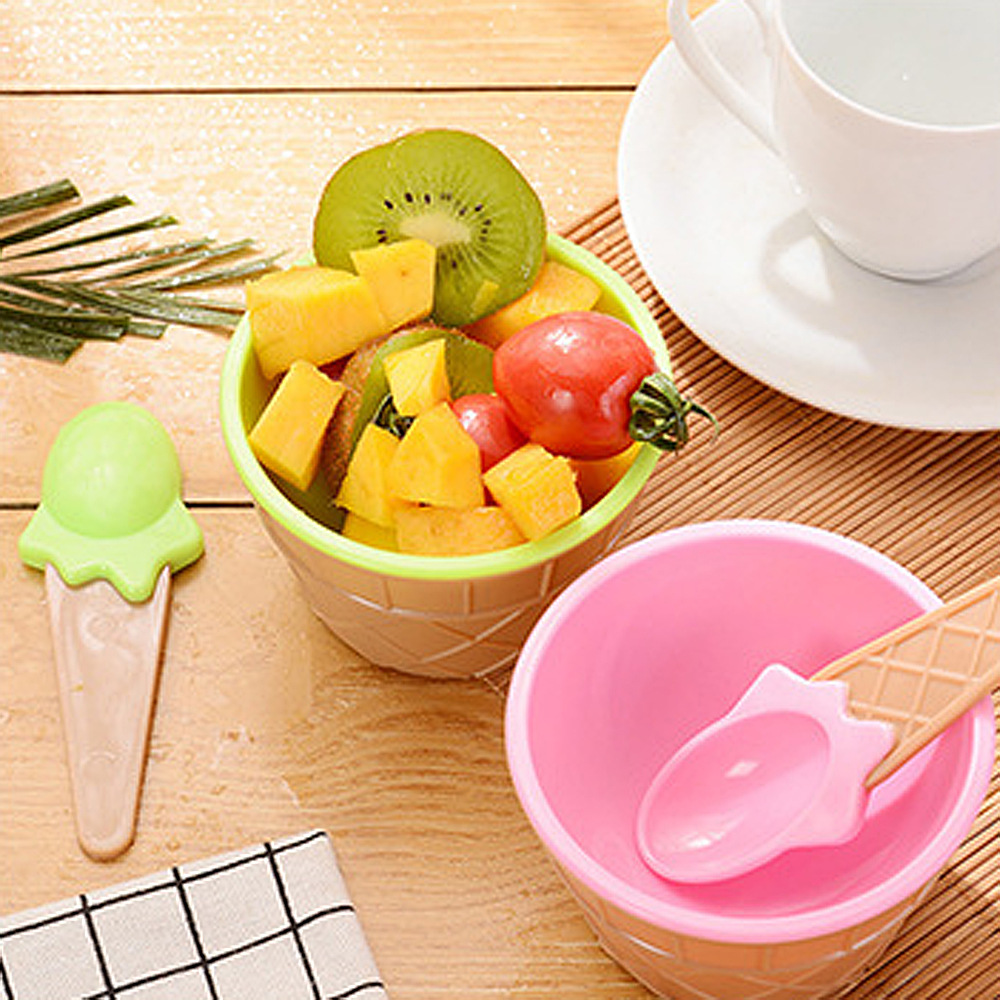 Ice Cream Bowls and Spoons for Summer/Holiday/Parties 2