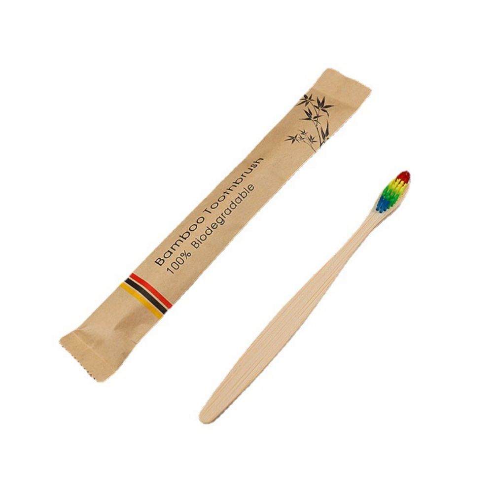 Disposable Bamboo Toothbrush With Soft Bristles 3