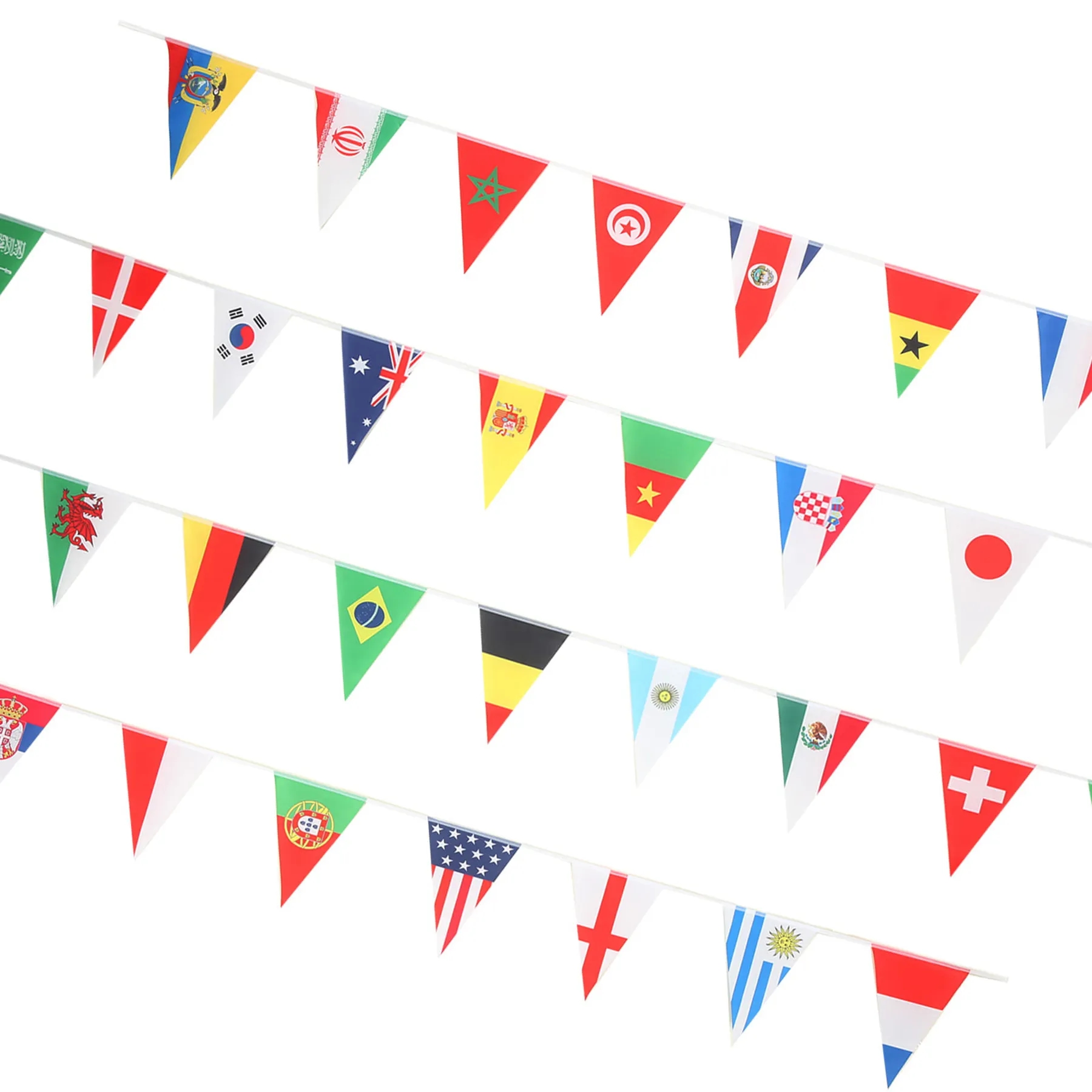 32ft Multicolor Polyester Pennant Banner