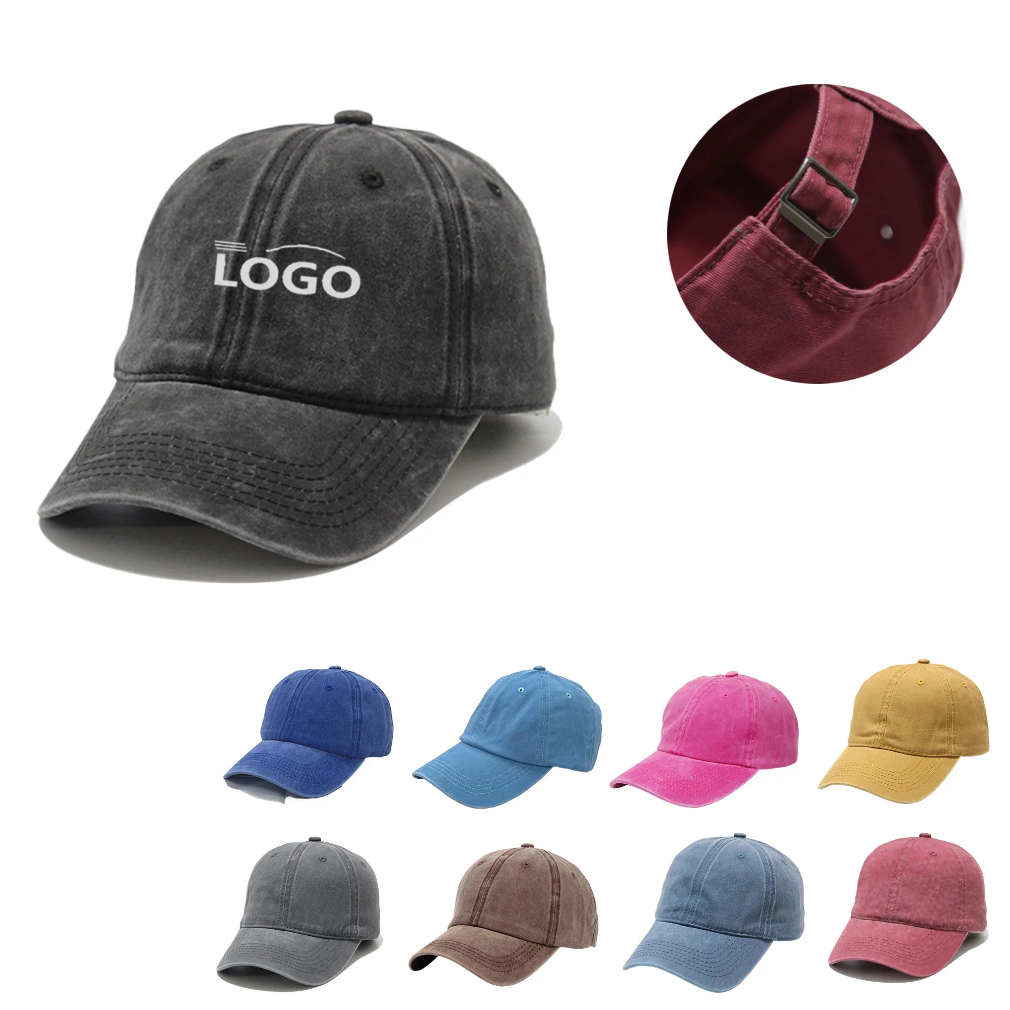 MOQ50 Vintage Denim Duckbill Cap 3