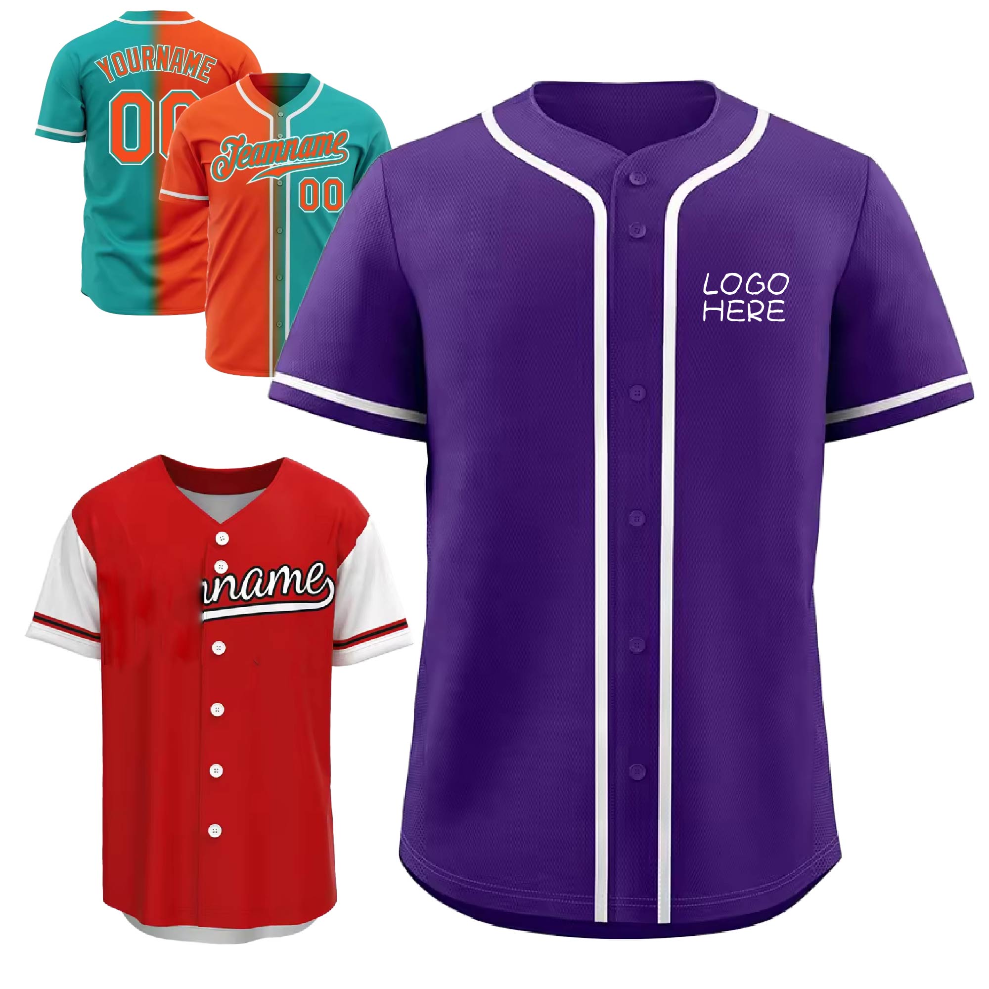 Short Sleeve Baseball Jersey Shirt 3