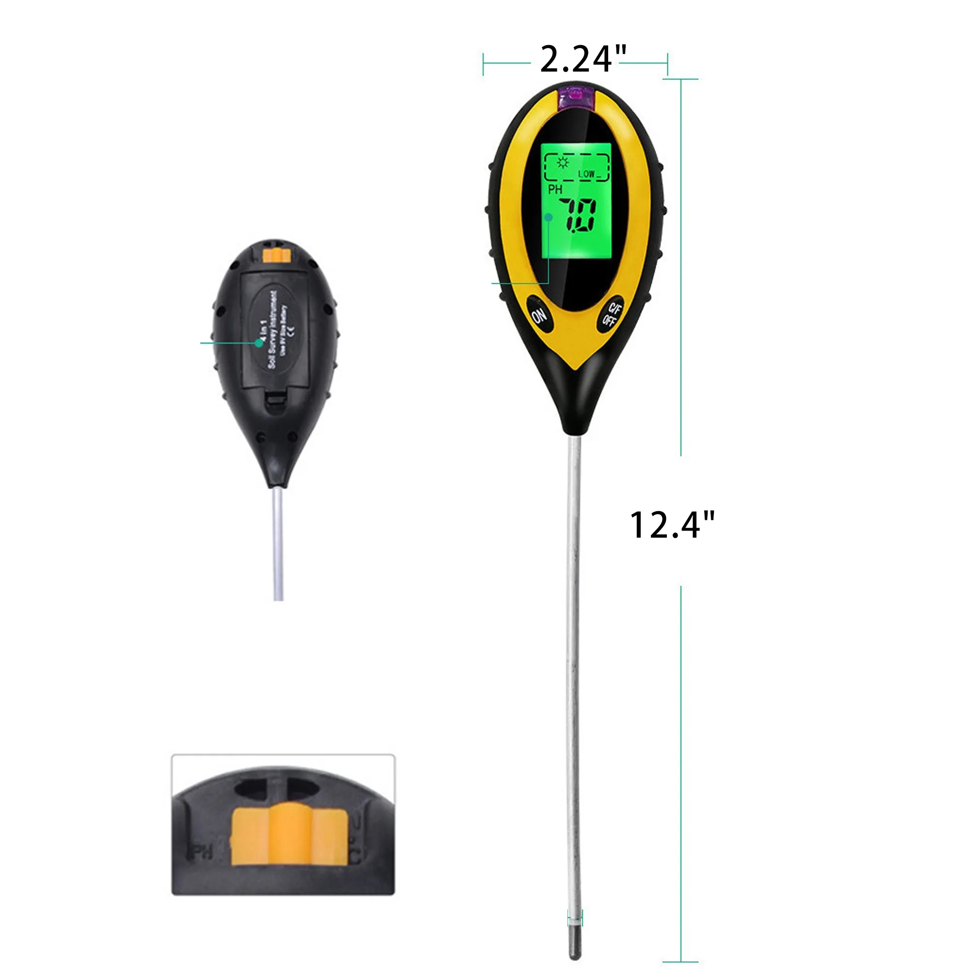 4-In-1 Digital Soil Moisture Tester 2
