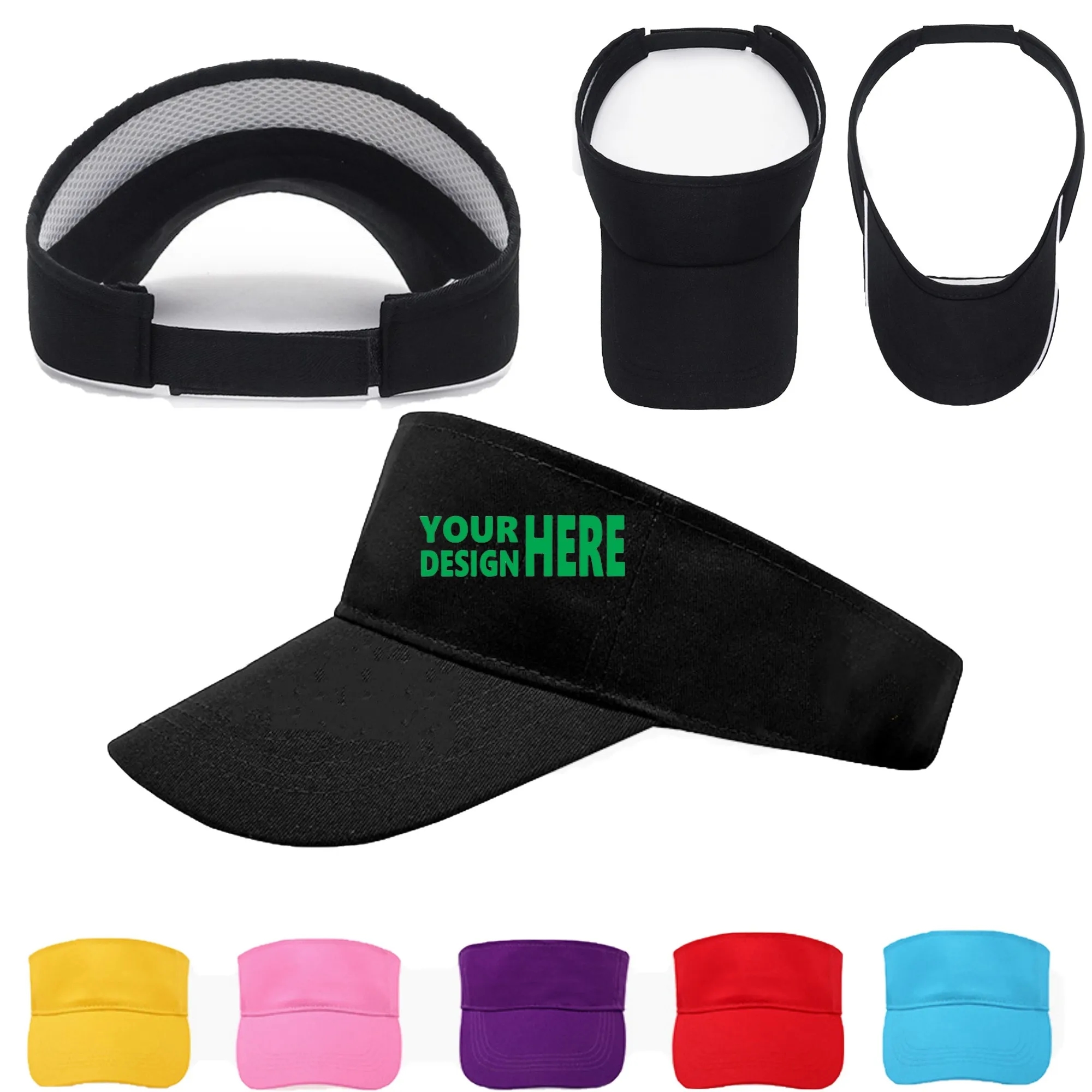 Custom Logo Fashion Cotton Twill Sun Visor Summer Hat Kids 4