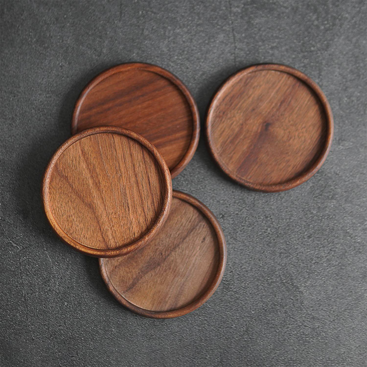 Black Walnut Wood Insulated Coaster 6