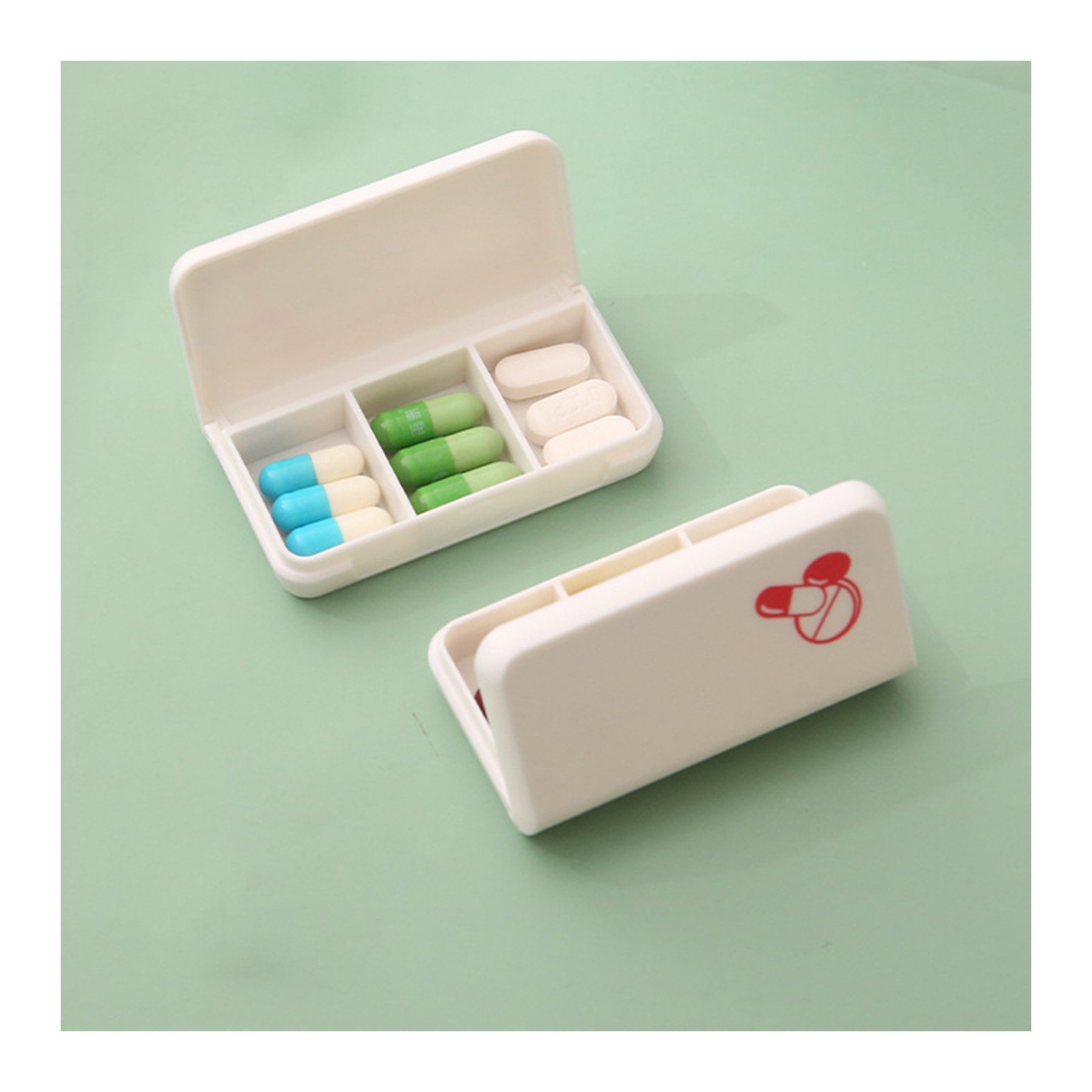 3 Compartments Travel Pill Organizer 1