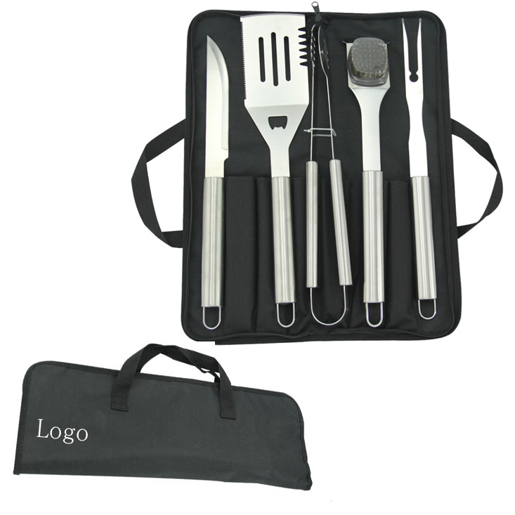 5 Piece Stainless Steel BBQ Tool Set 2