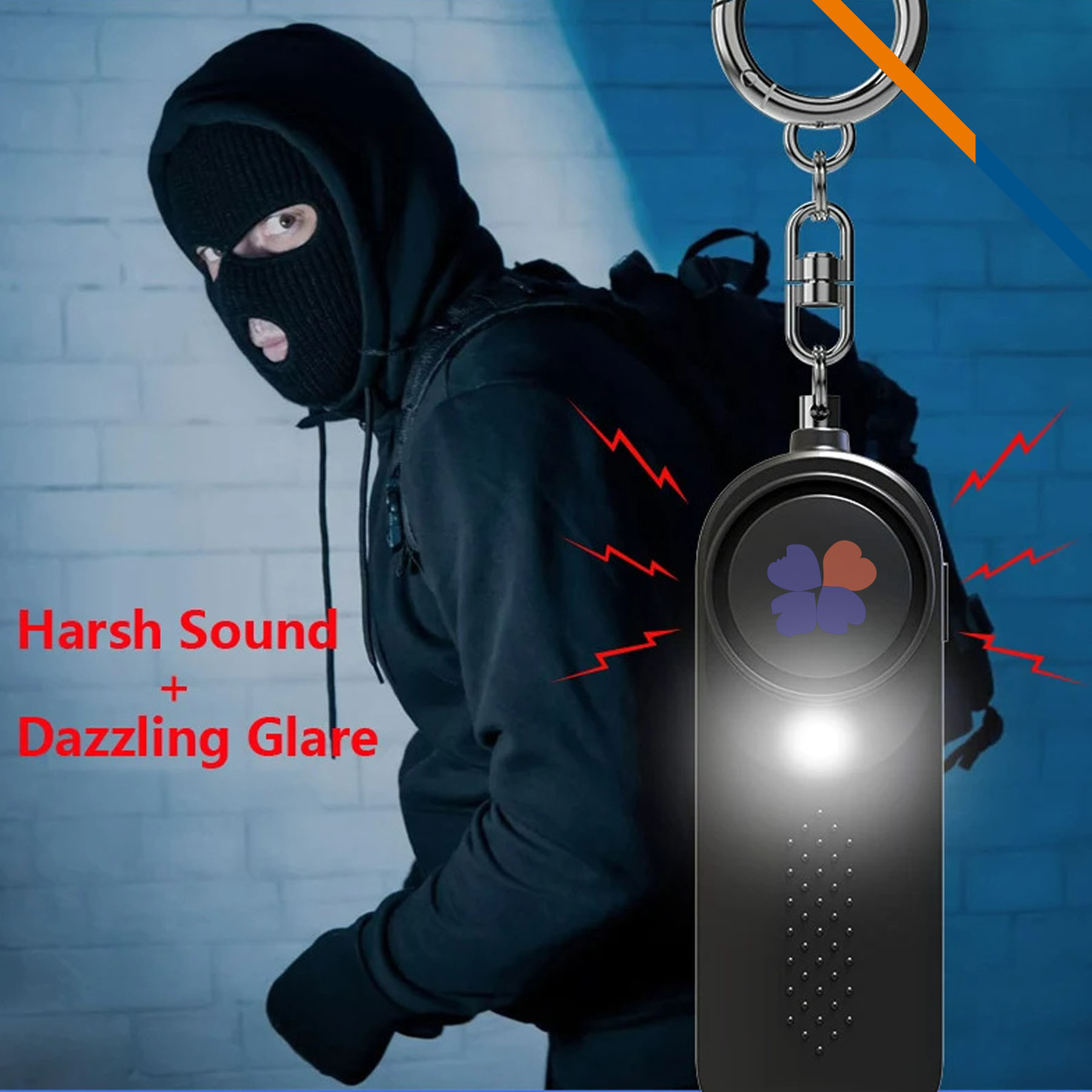 Zeptek LED Flashlight Keychain Safety Alarm 5
