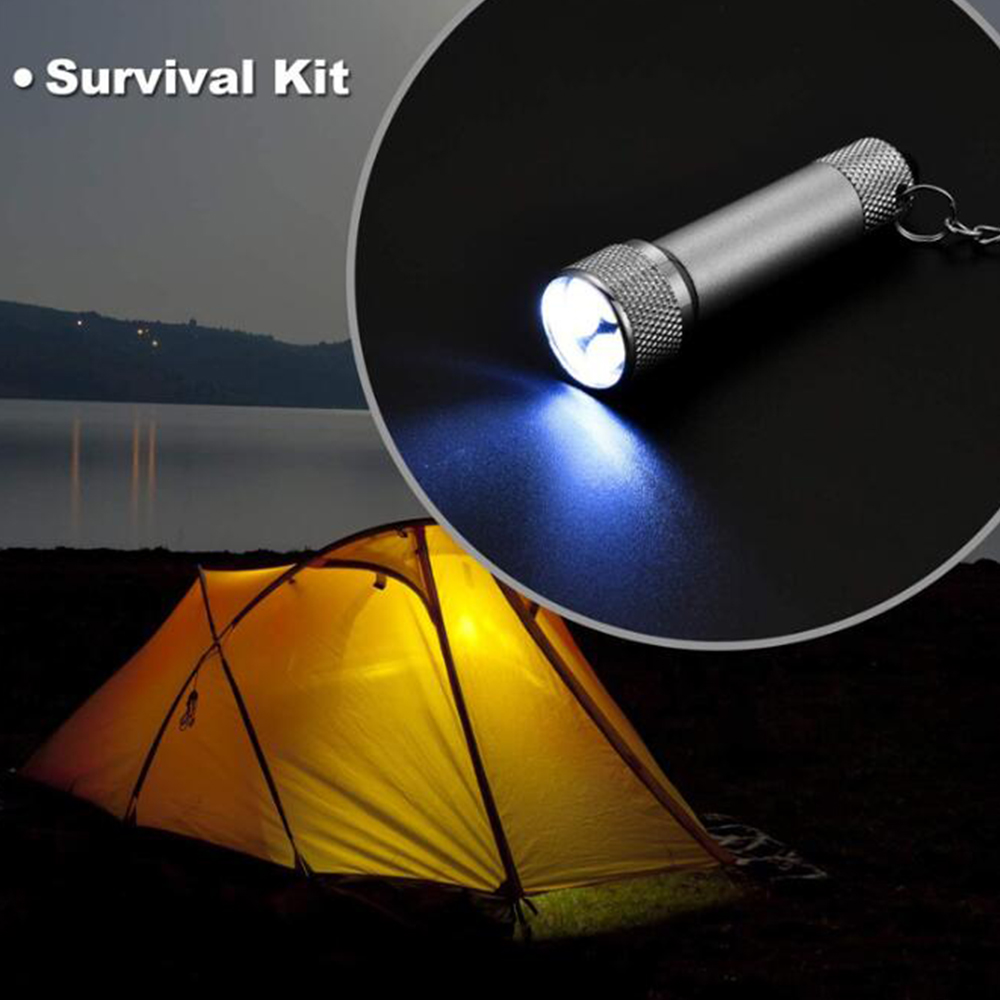 5 LED Metal Flashlight with Swivel Keychain 3