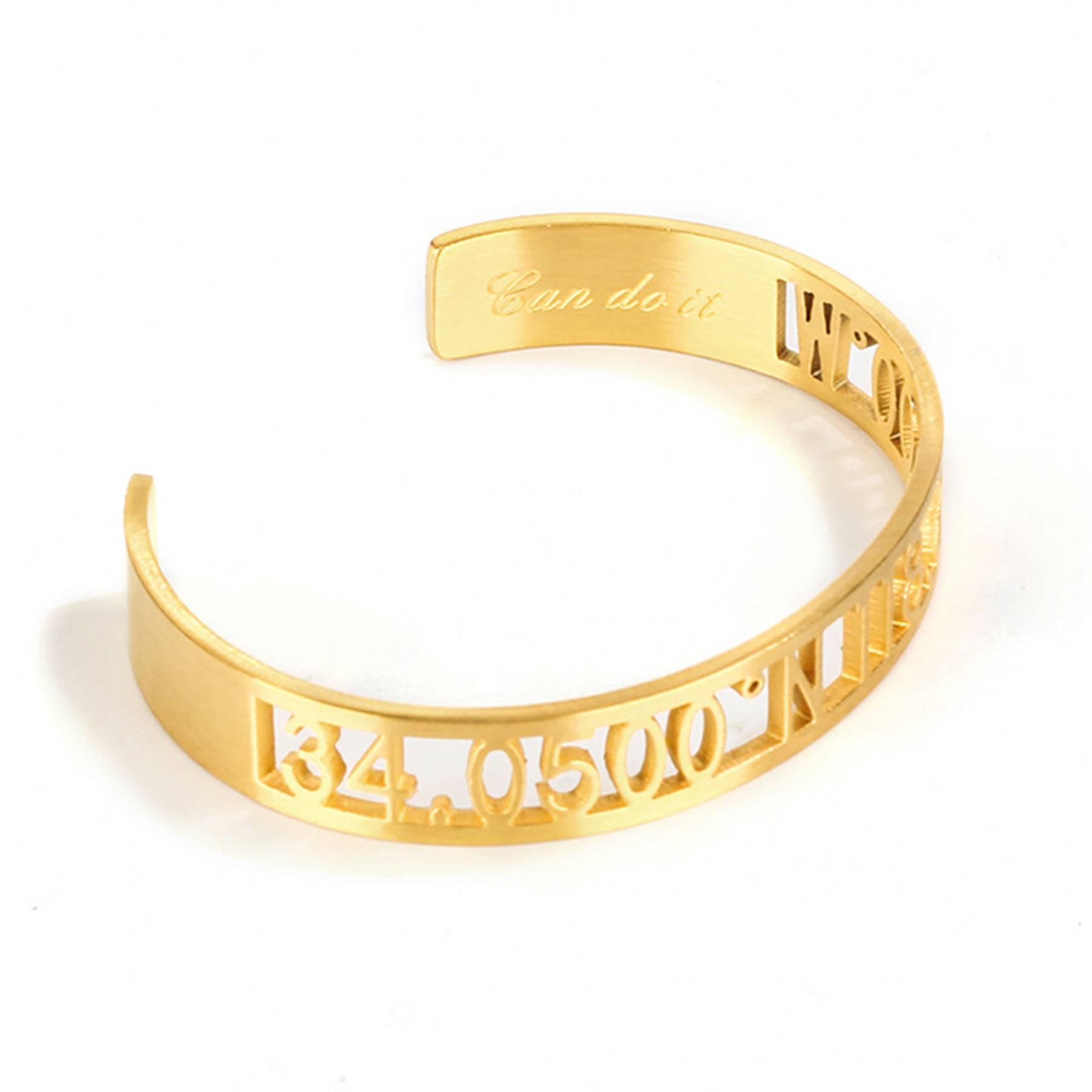 Stainless Steel Cut-out personality opening bracelet 6