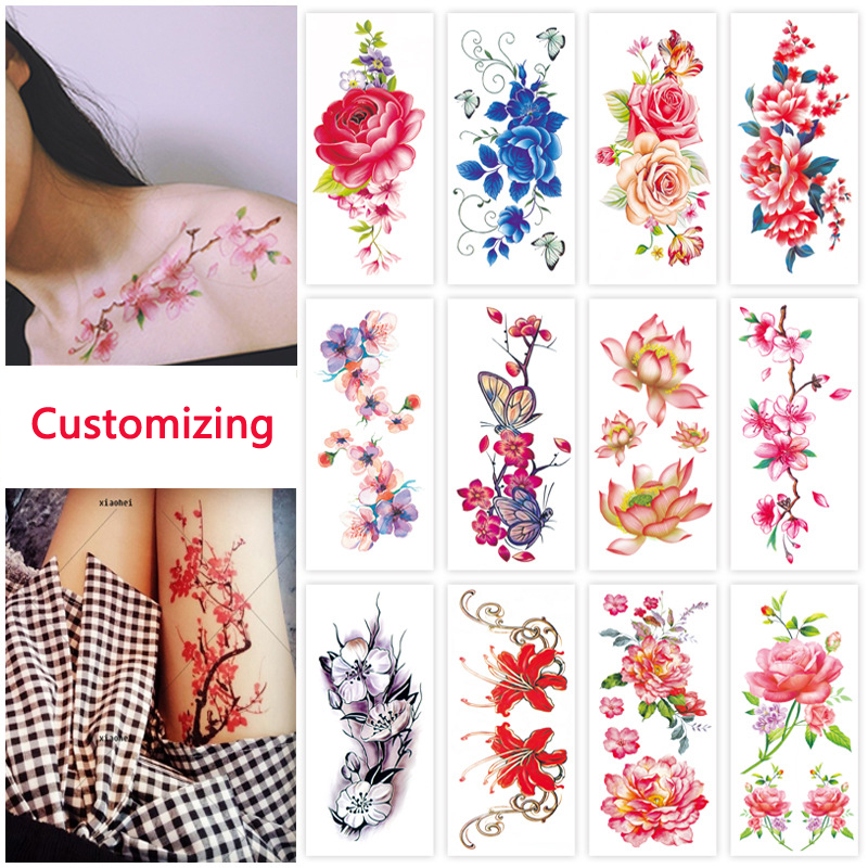 Custom Temporary Tattoo Sticker---3"x1.65" 2