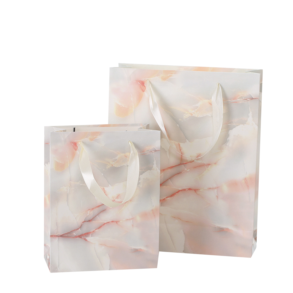 ustom Glossy Shopping Paper Ribbon Gift Sale Tote Bag 5