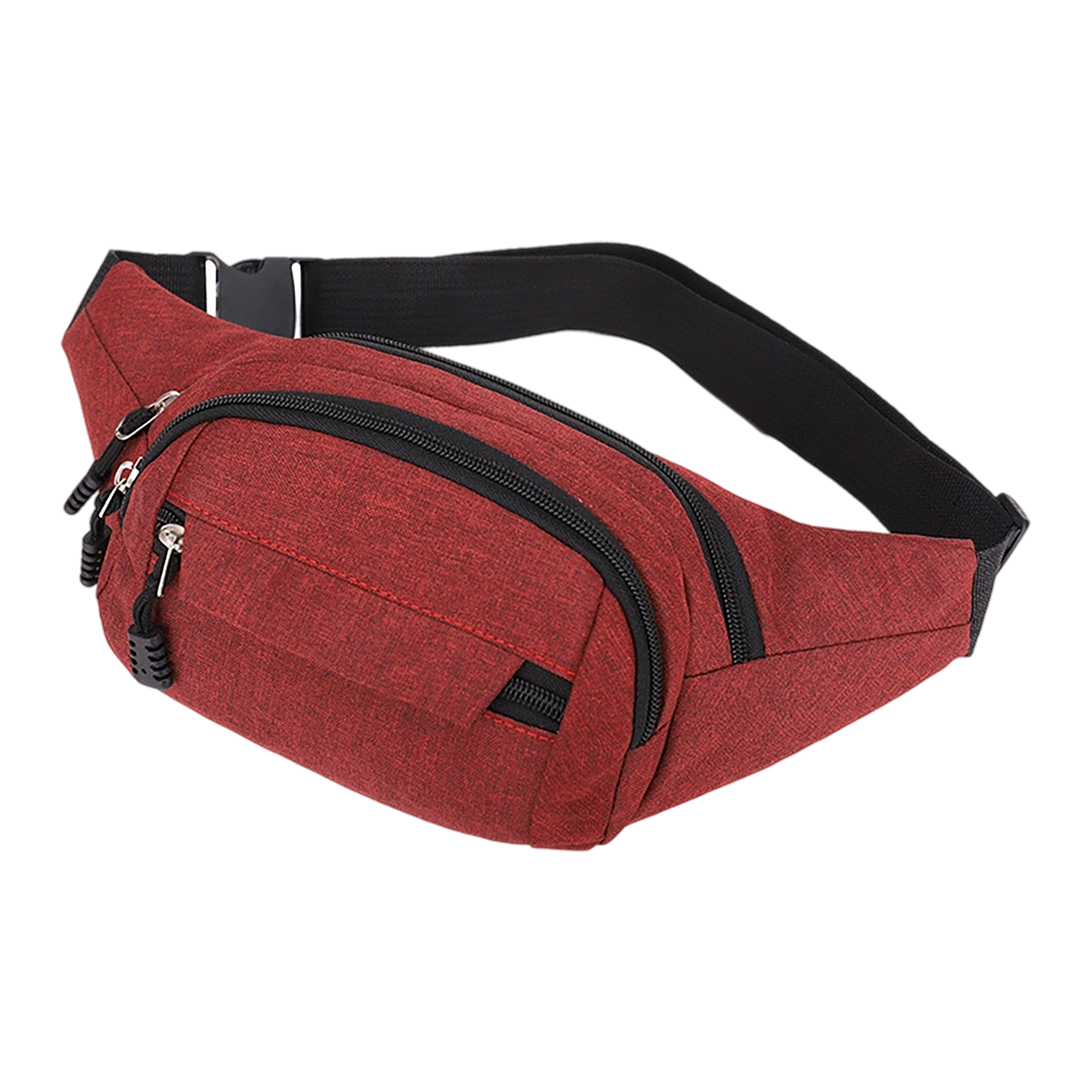 Three Pocket Crossbody Waist Pack 13.4" x 3.95" x 6.3" 6