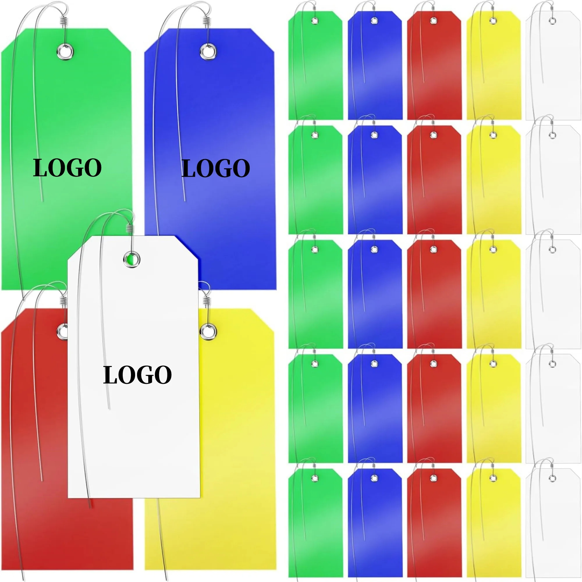 Plastic Shipping Waterproof Tags With Wire 3