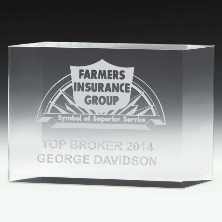 1 1/4" Thick Freestanding Acrylic Awards 6
