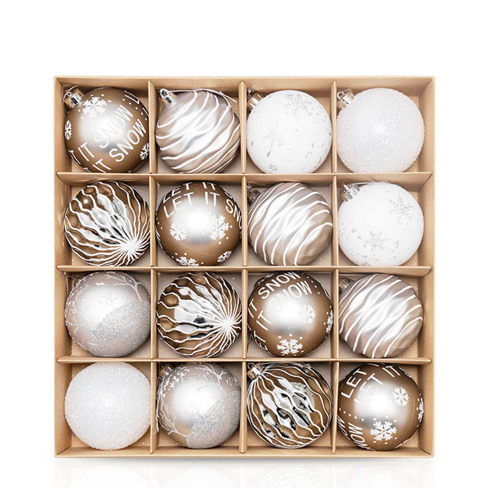 Christmas Tree 16pcs 8cm Colored Balls 6